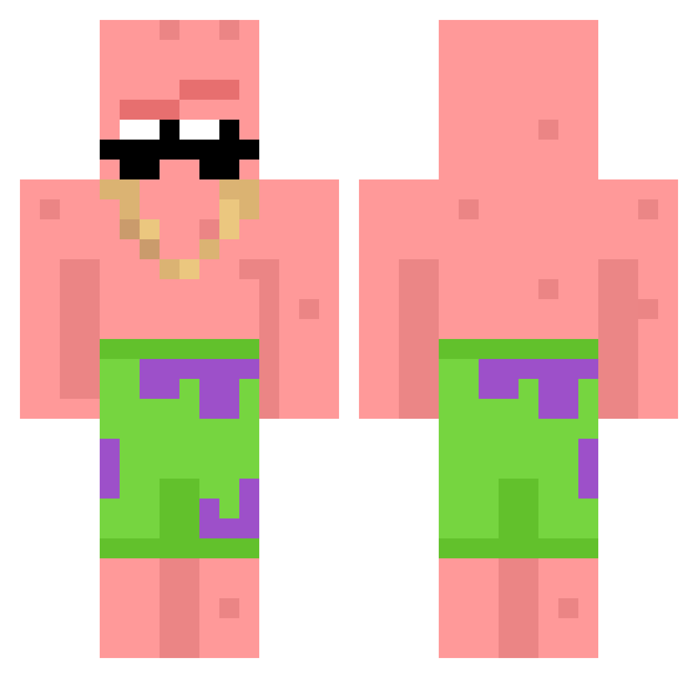Nathaniel68542 Minecraft skin, front and back view