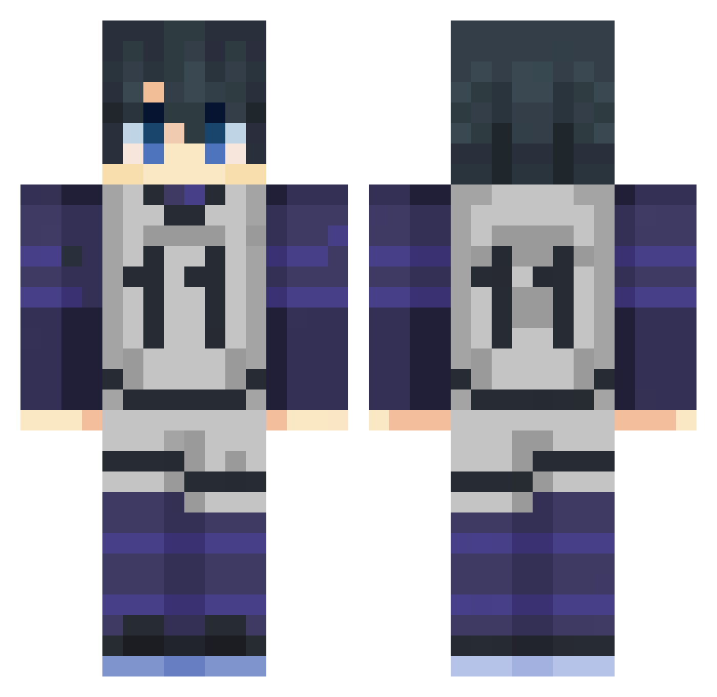 JuanPa_07 Minecraft skin, front and back view