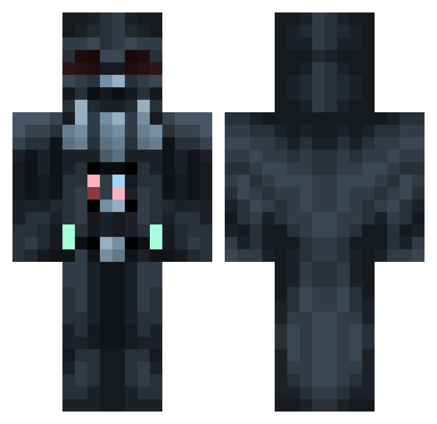 SenorPuentes Minecraft skin, front and back view