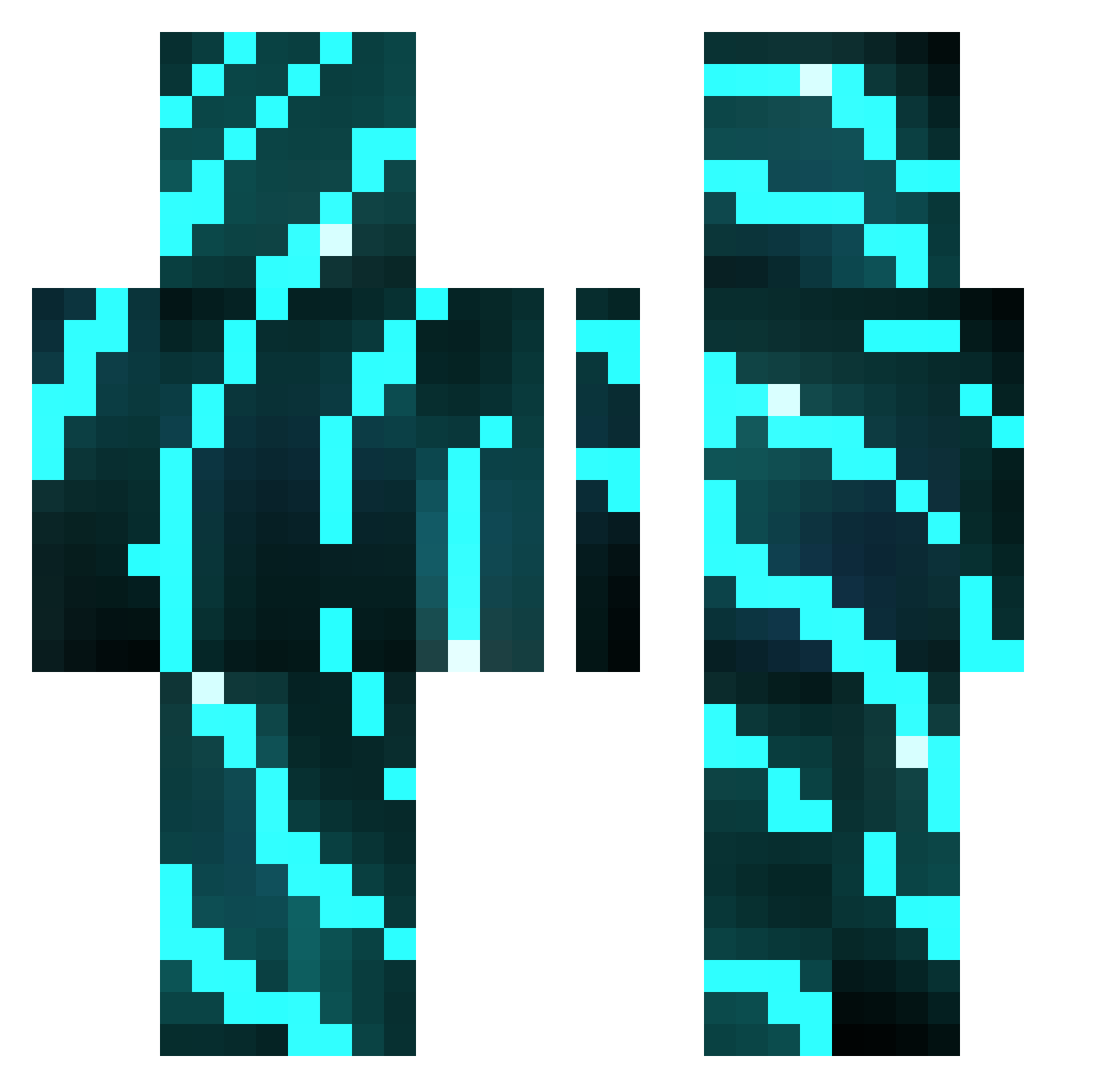 Sylfo Minecraft skin, front and back view