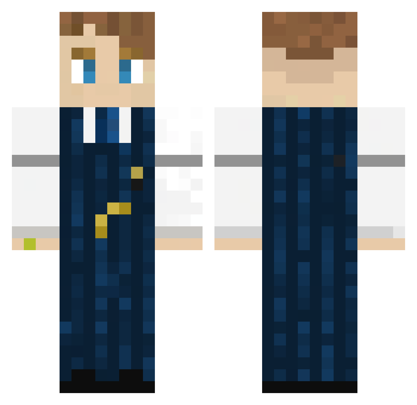 A_lfie_ Minecraft skin, front and back view
