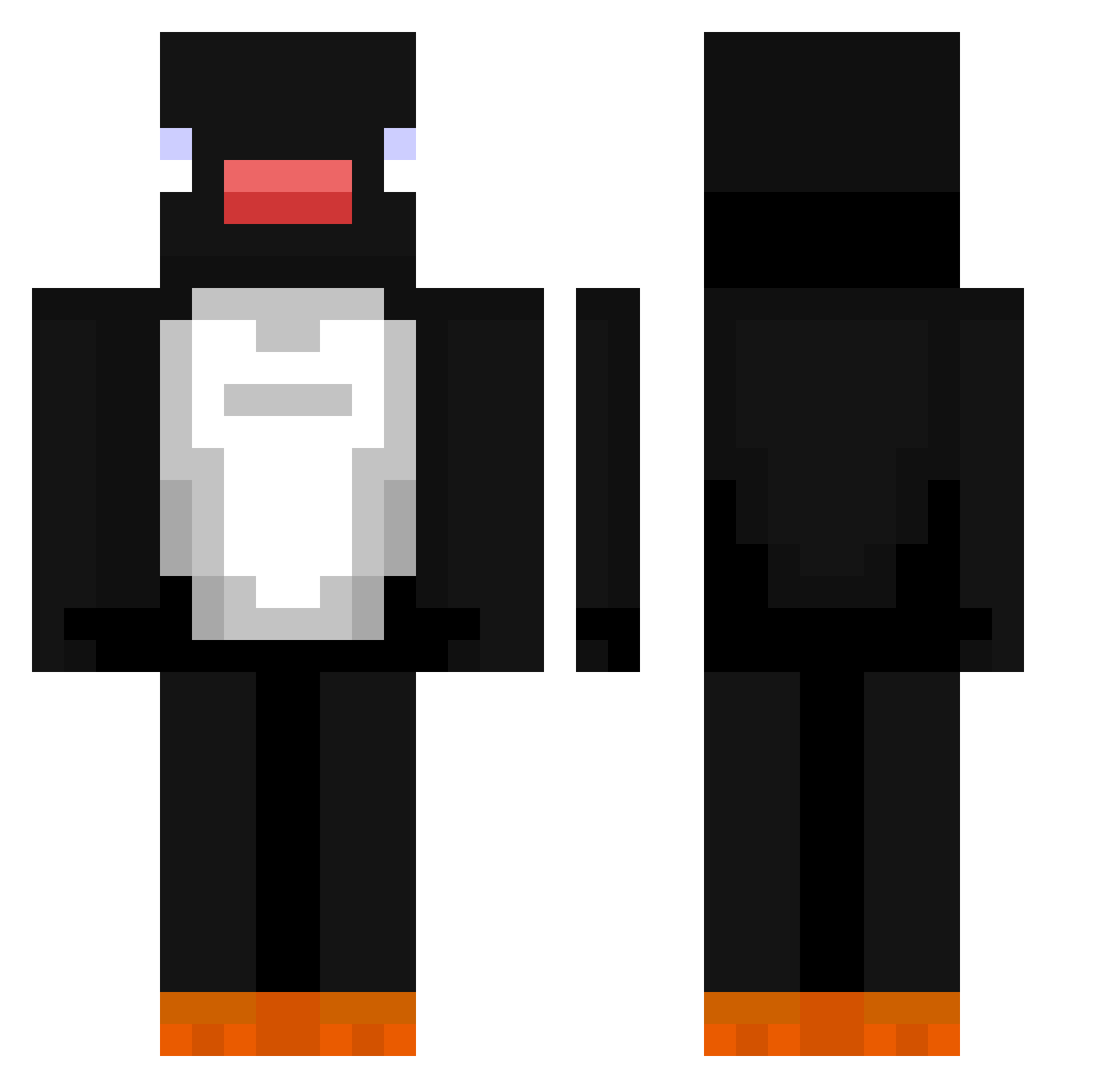 MrNarwhal1987 Minecraft skin, front and back view