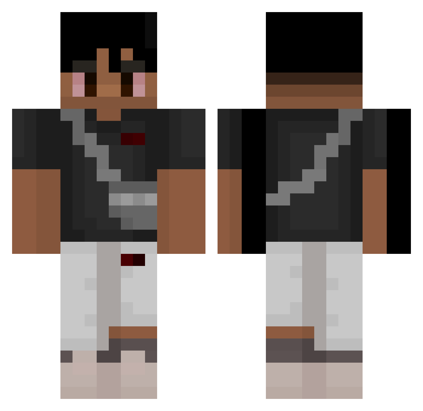 bilal_ouchan Minecraft skin, front and back view