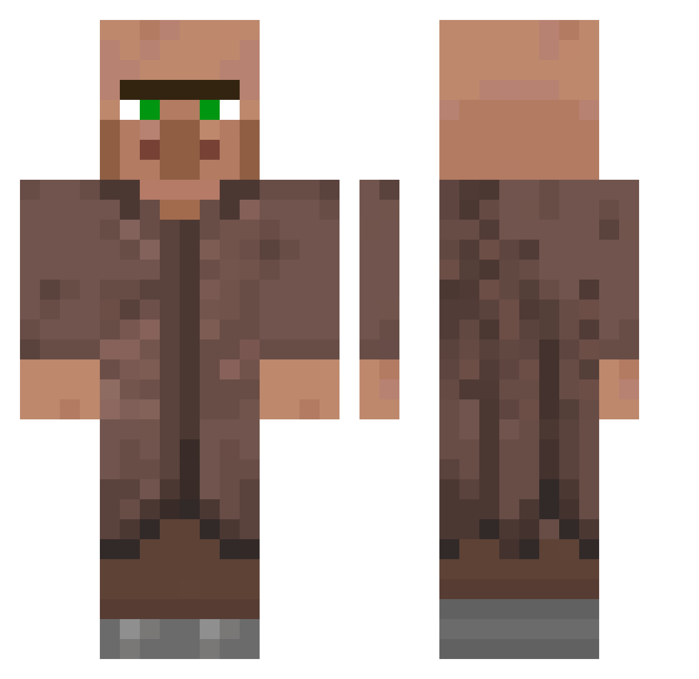 wasd_ok Minecraft skin, front and back view
