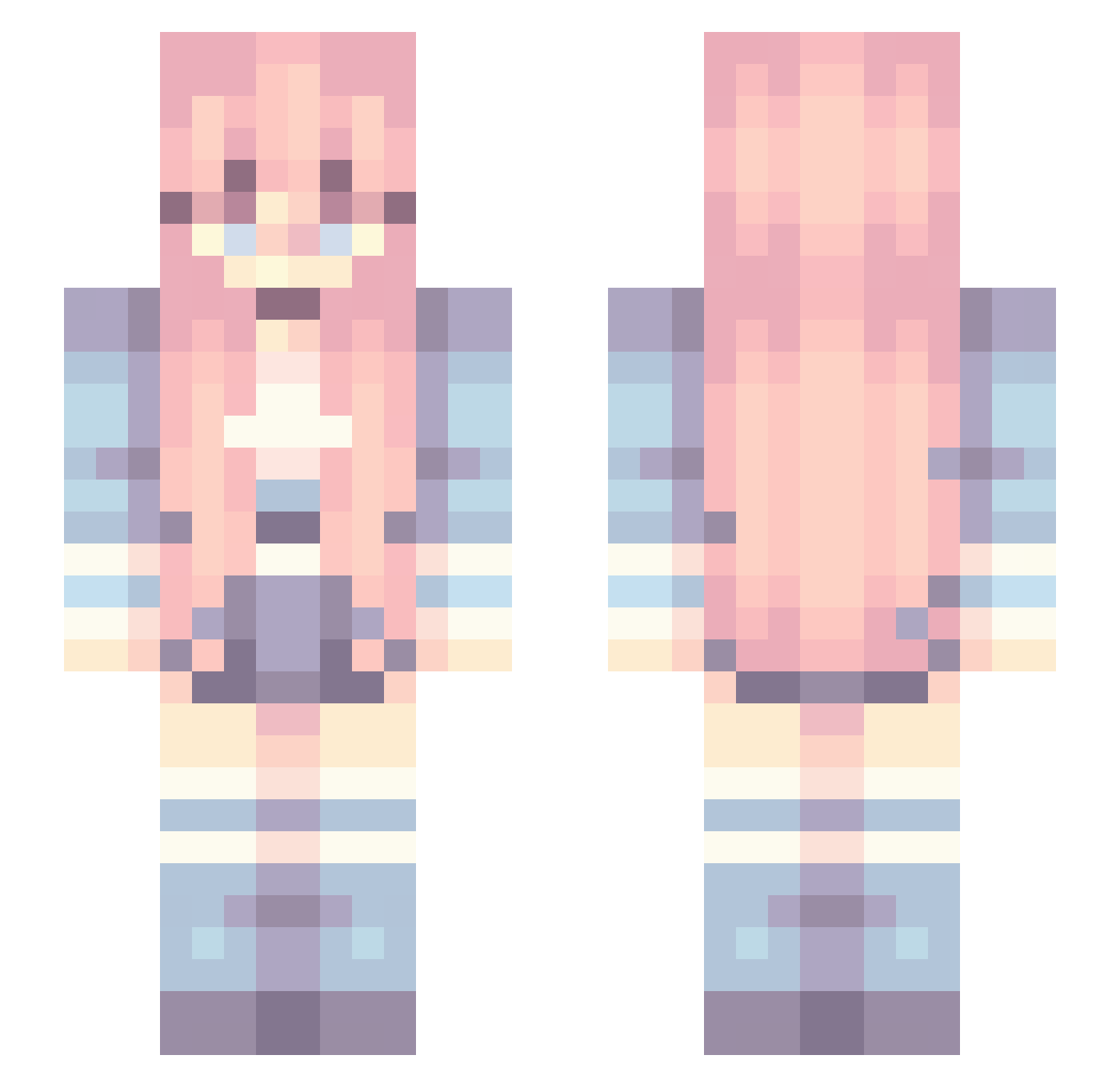 tachonyx Minecraft skin, front and back view