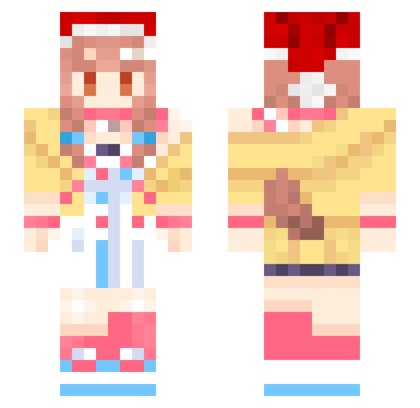 jiminuu Minecraft skin, front and back view
