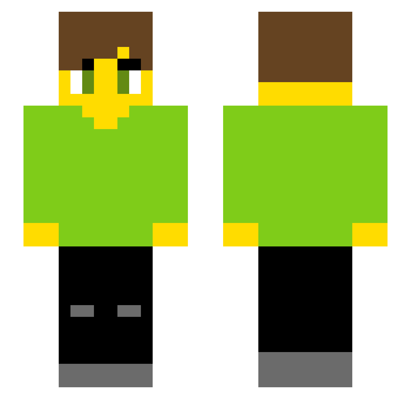 Angel_Gamer_ Minecraft skin, front and back view