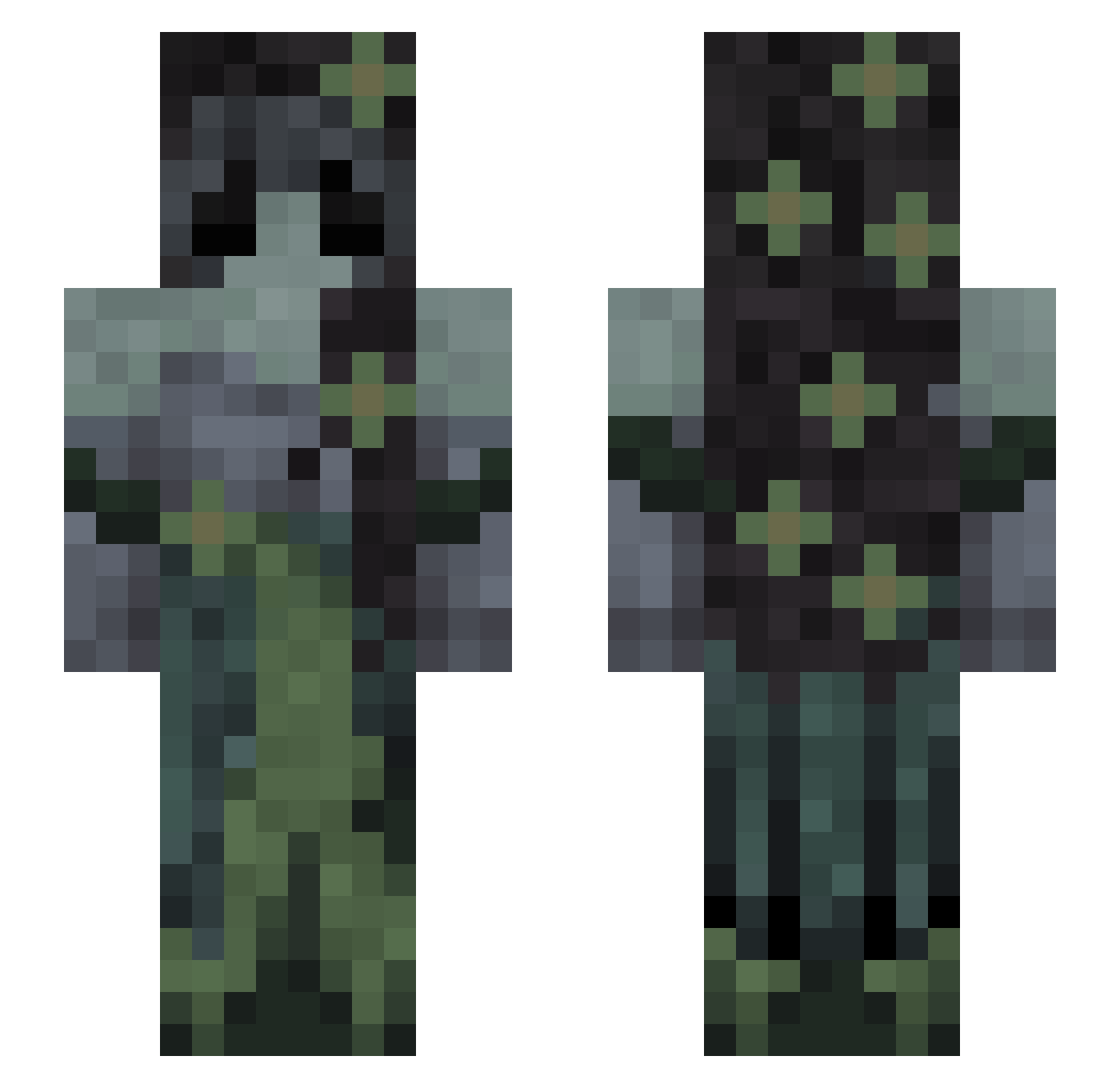 LittleFearless Minecraft skin, front and back view