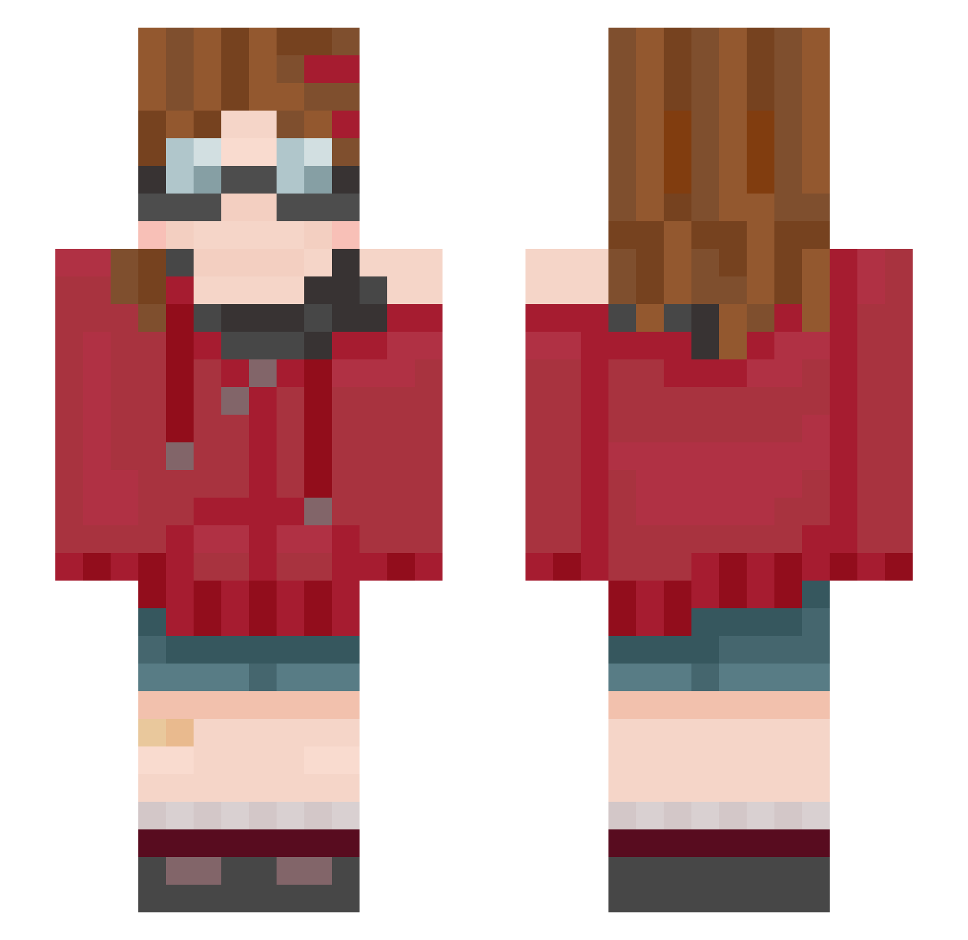 S0pitaLinda Minecraft skin, front and back view