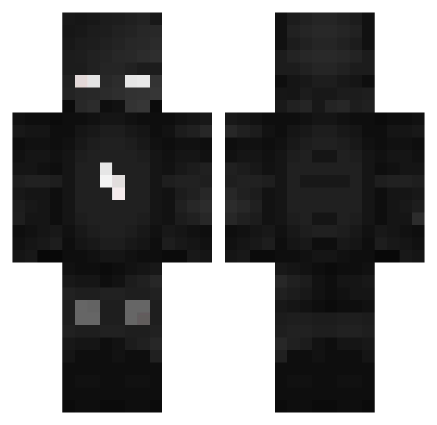 ThinkGeek_ Minecraft skin, front and back view