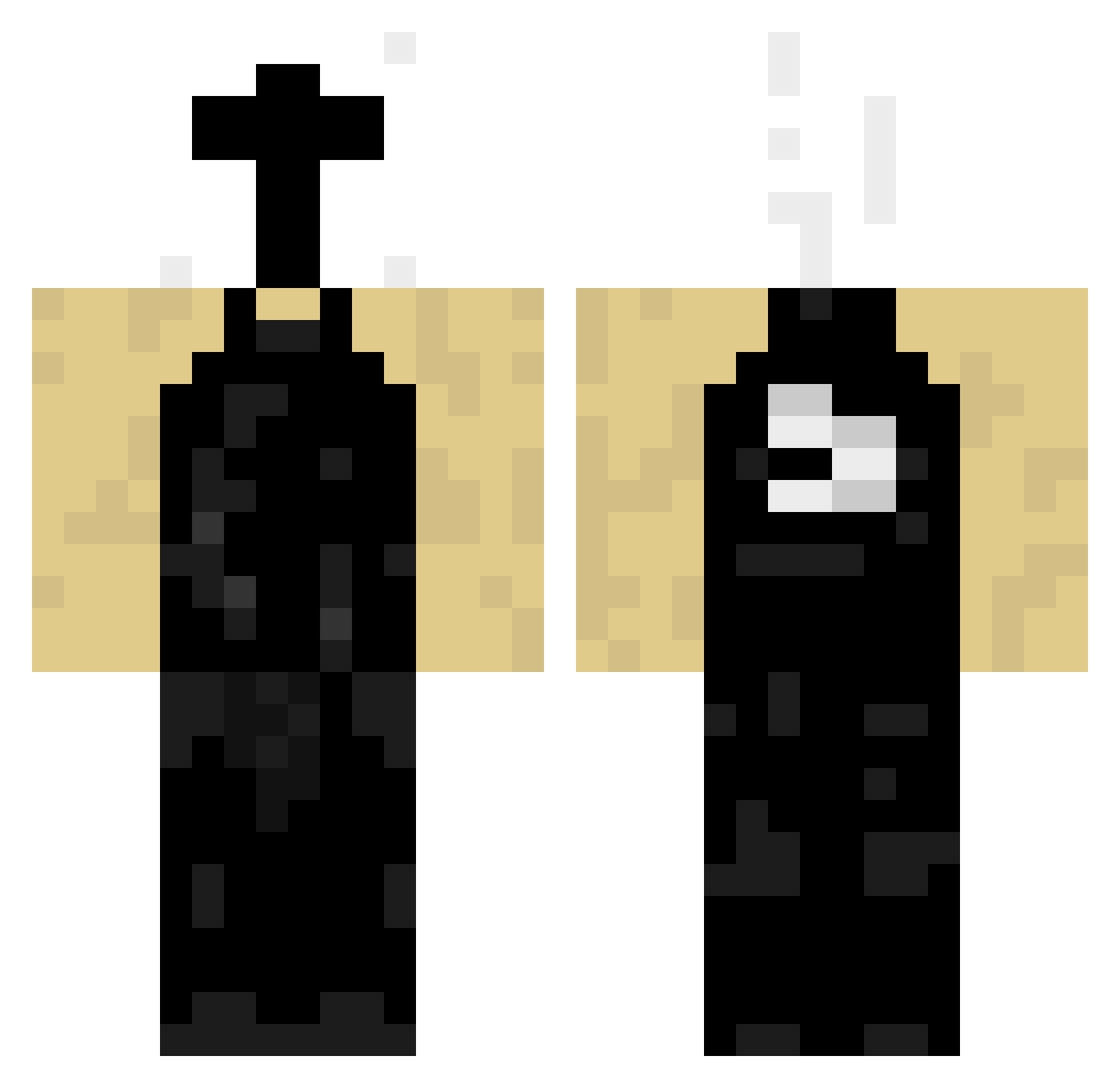 Zarraffa_ Minecraft skin, front and back view