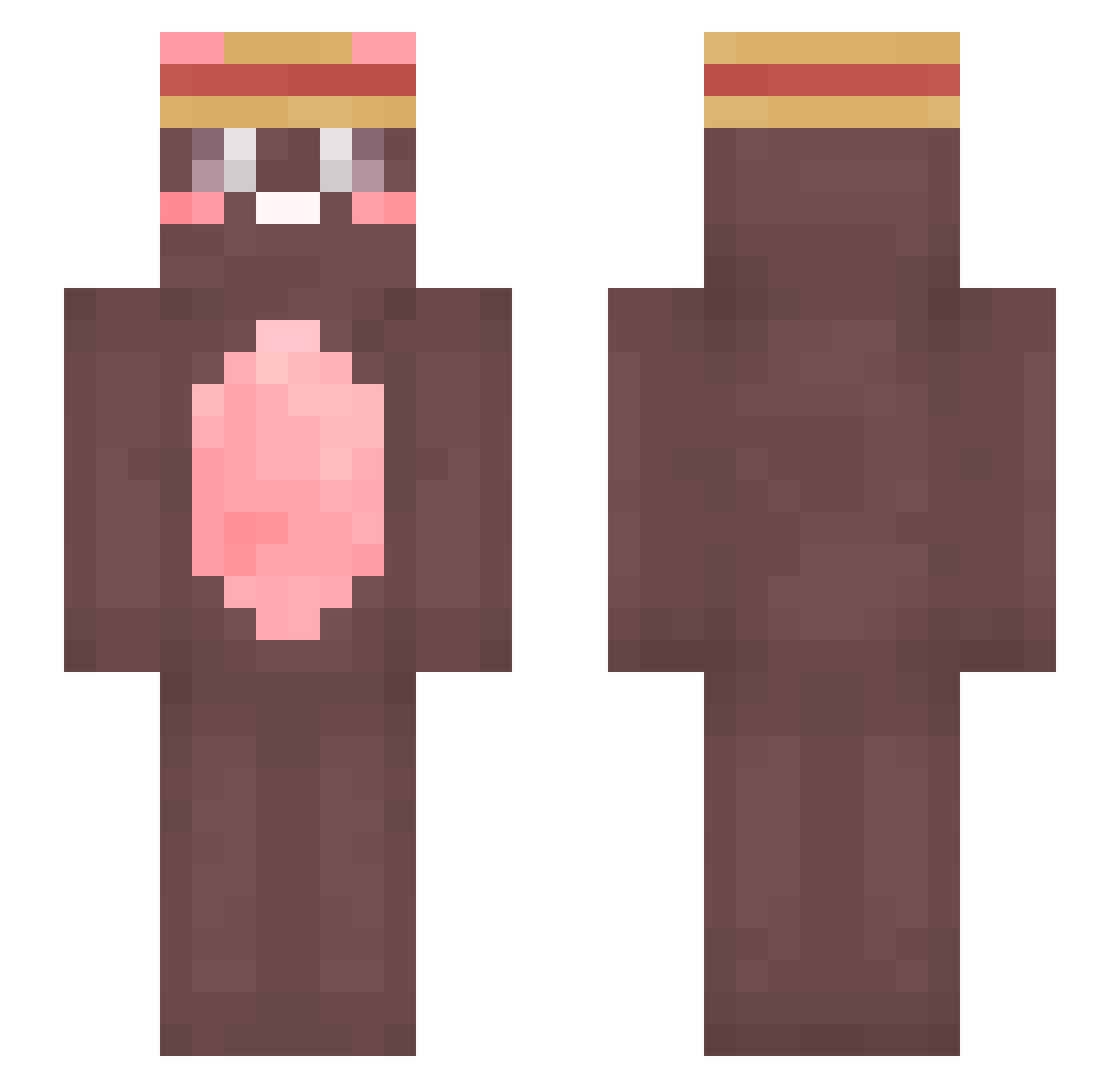 bbongtoo_ Minecraft skin, front and back view