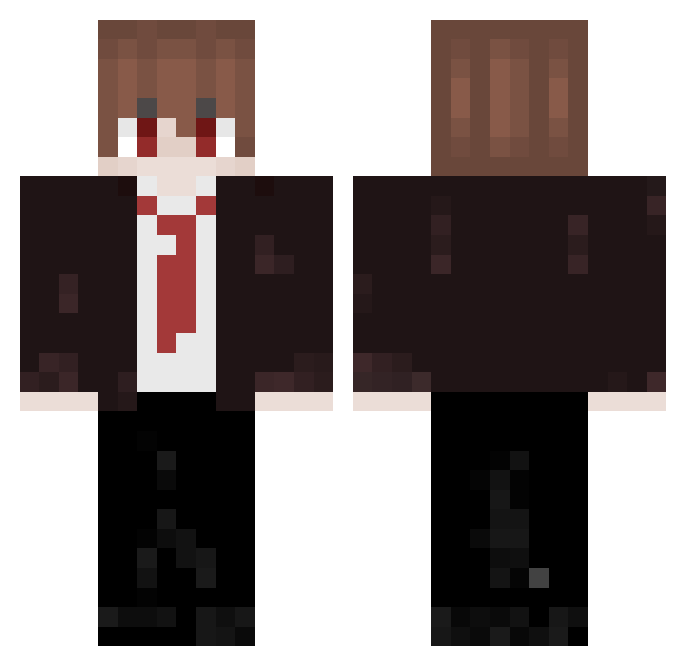 xSnoxy Minecraft skin, front and back view
