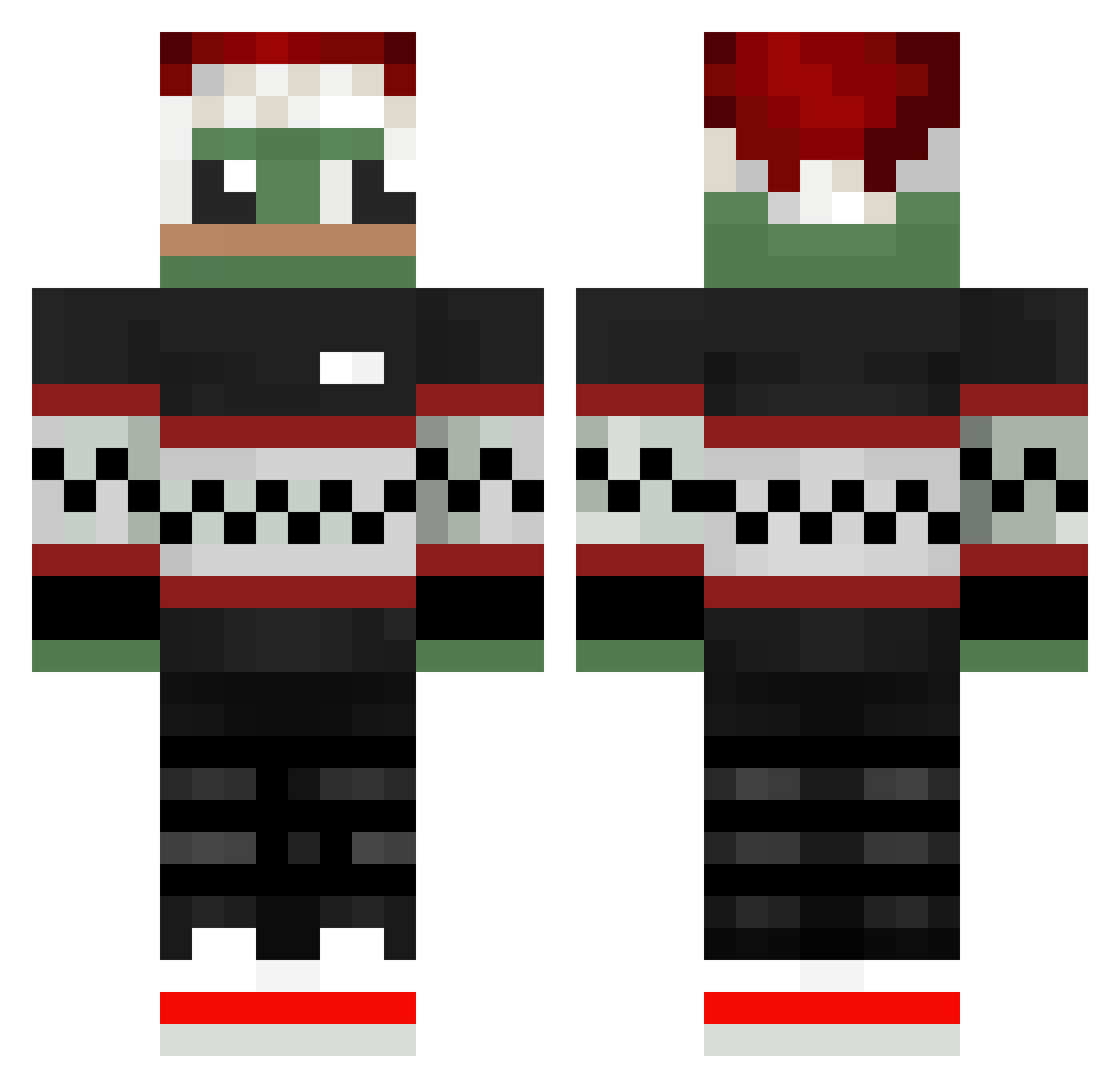 Soviet_Bananaa Minecraft skin, front and back view