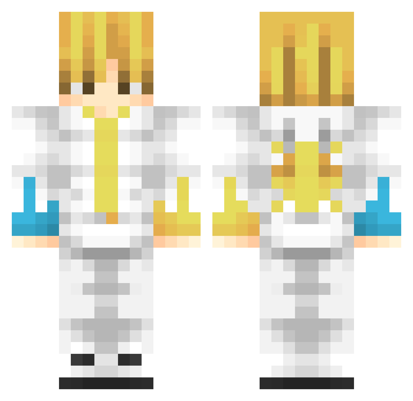 TanzzEmce Minecraft skin, front and back view
