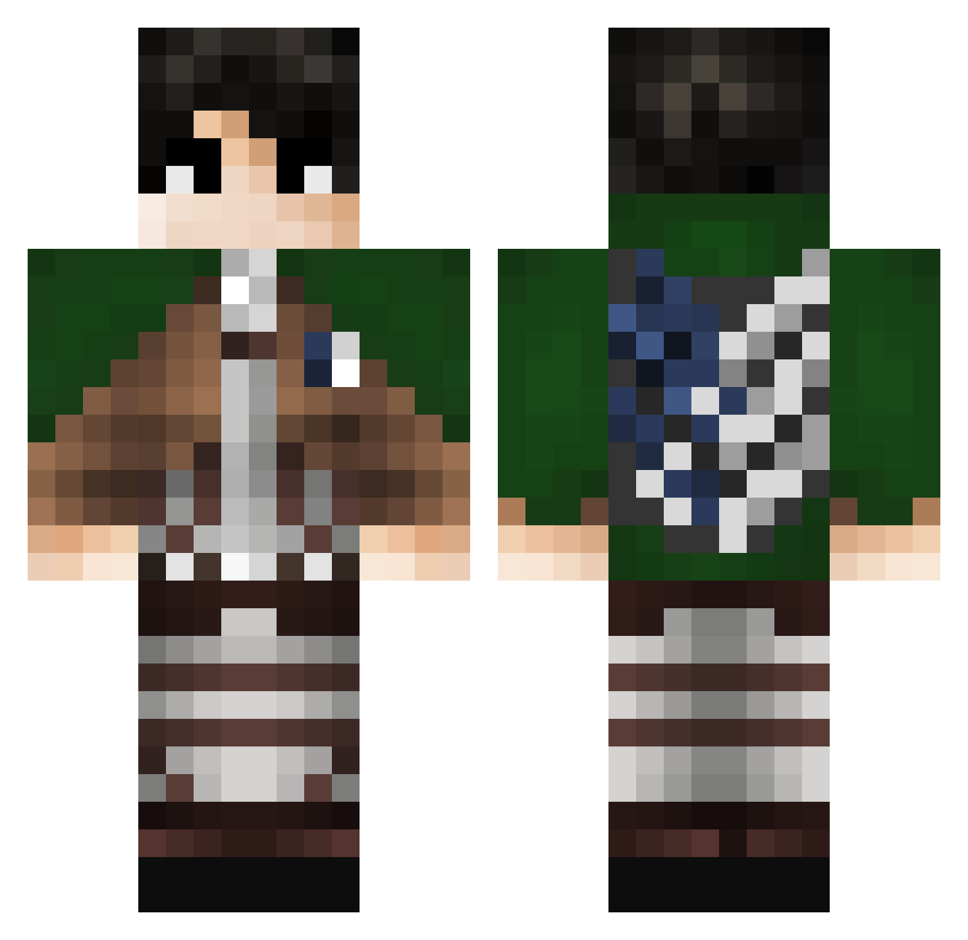 Anton3111 Minecraft skin, front and back view