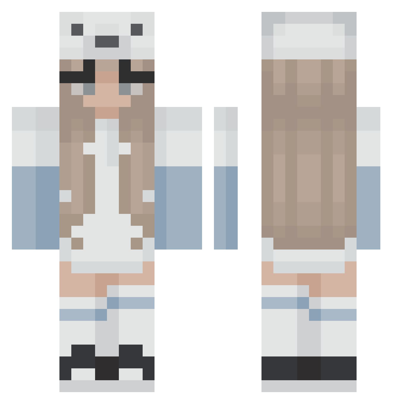 Yonata_OuO Minecraft skin, front and back view