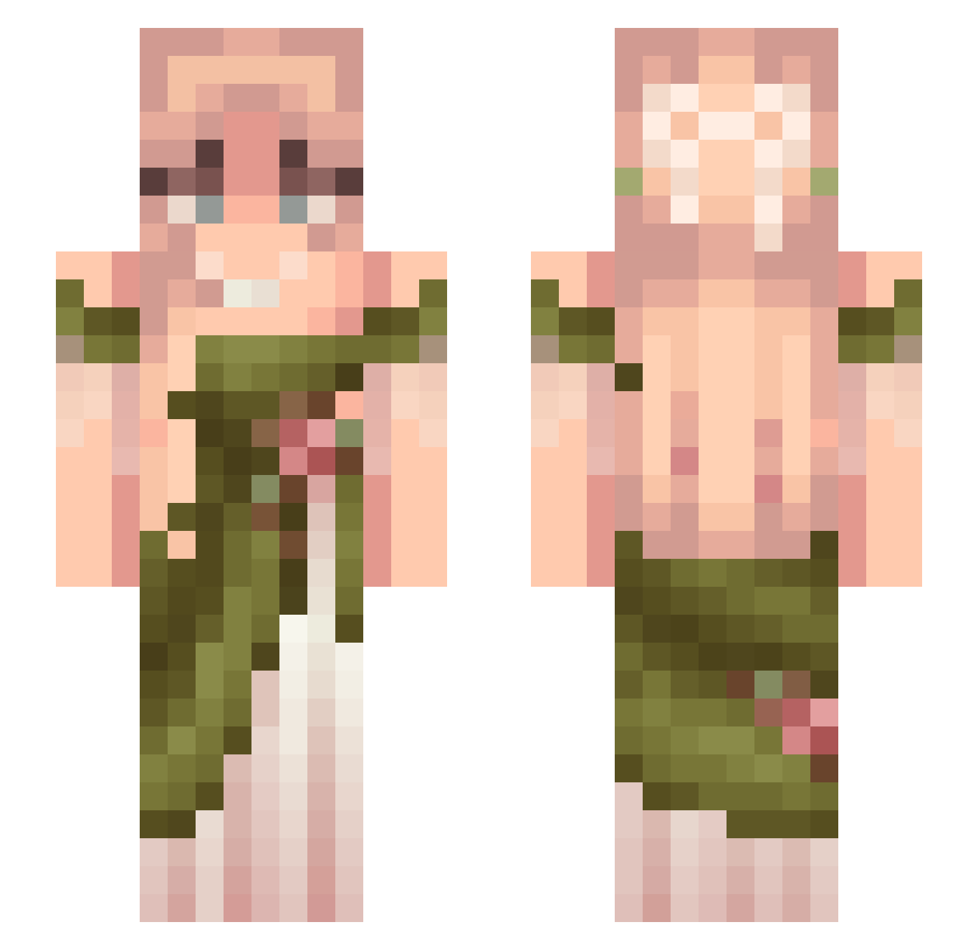 Mixxiee Minecraft skin, front and back view