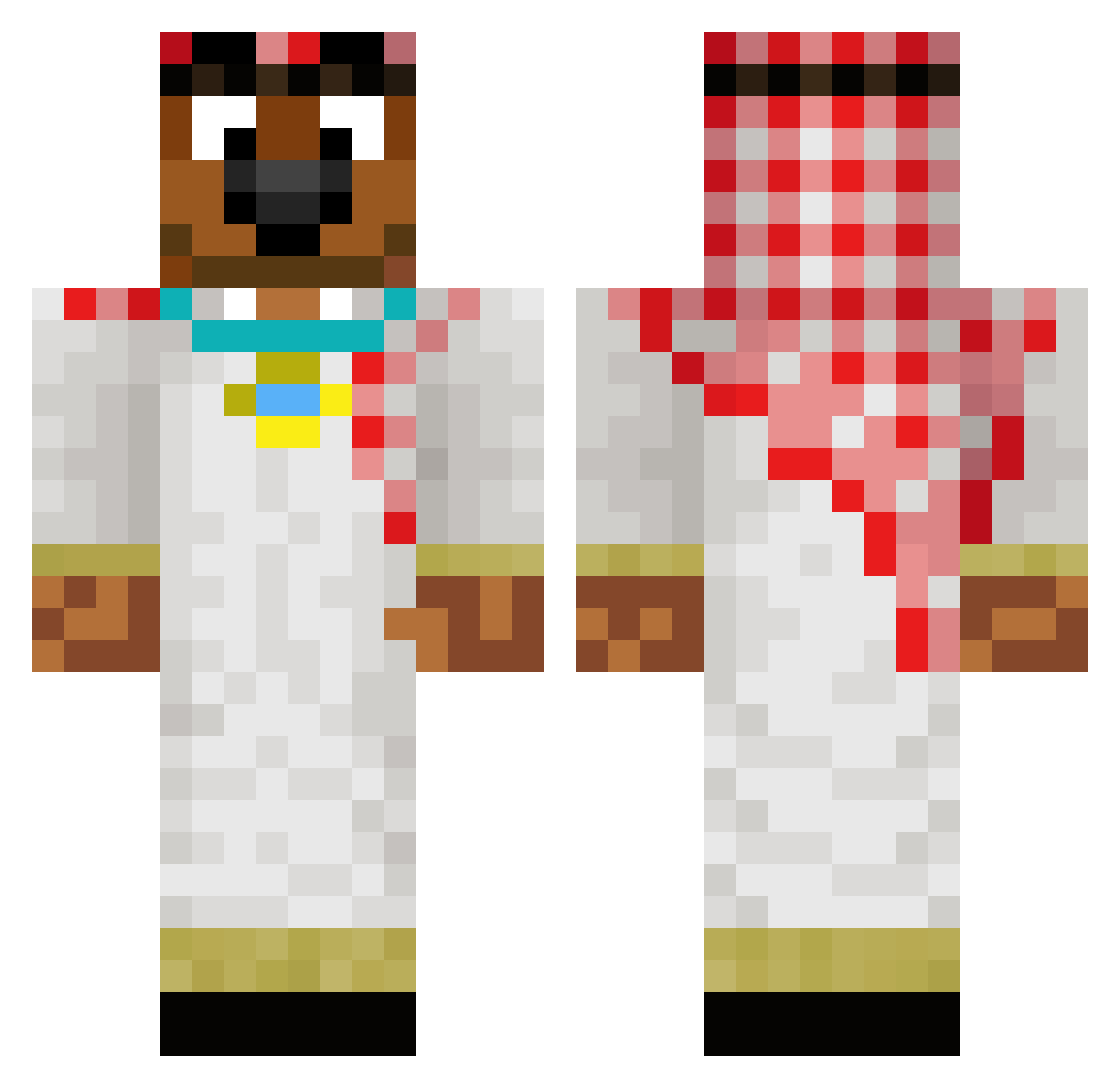 BorkSmallCrock Minecraft skin, front and back view