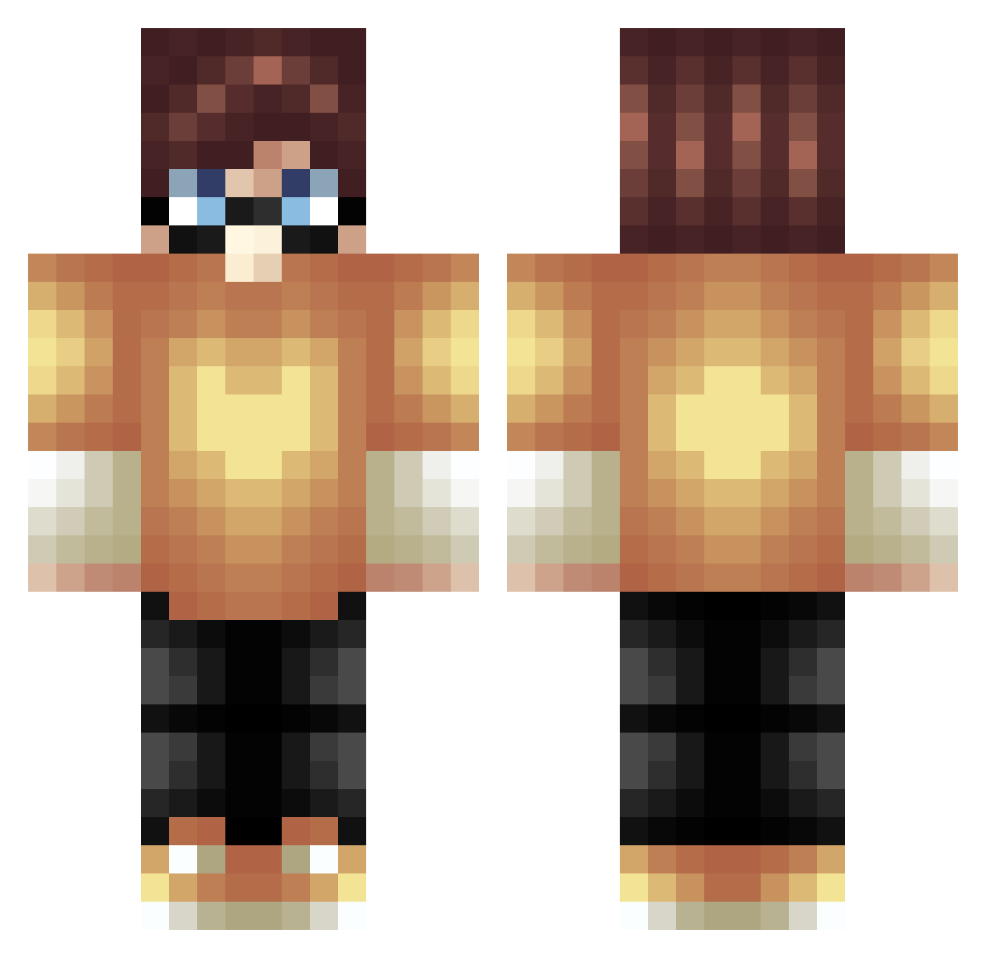 1tsNova Minecraft skin, front and back view
