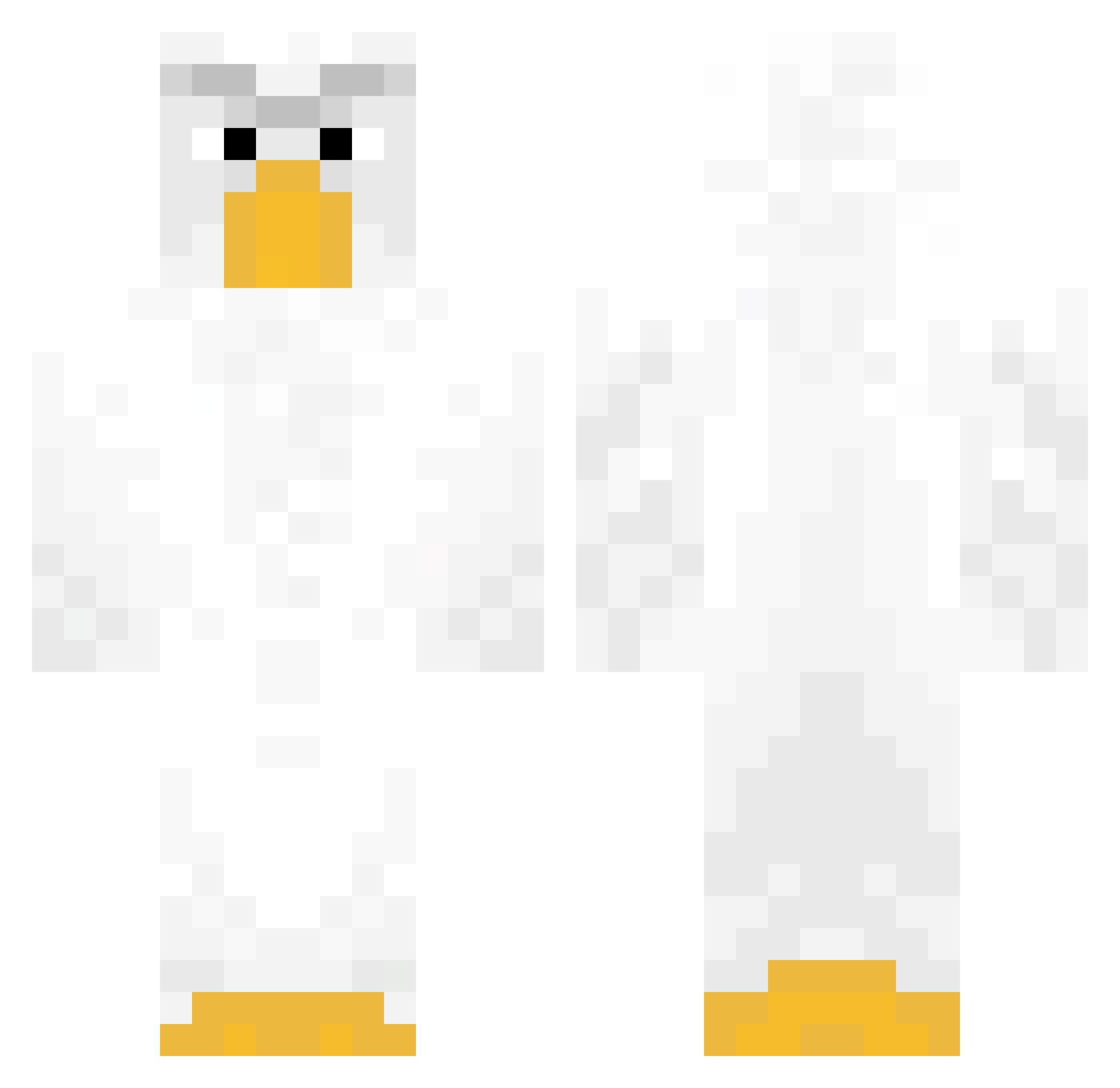 FreakyLP Minecraft skin, front and back view