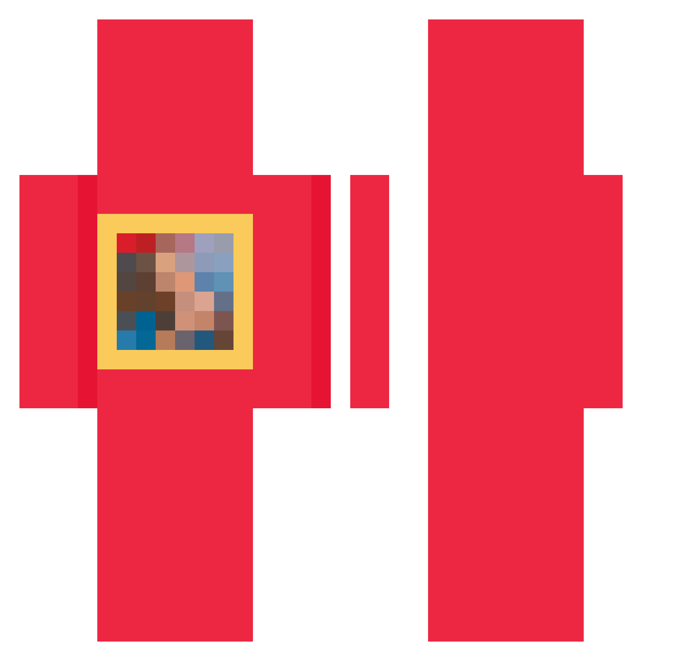 Tomaniac10 Minecraft skin, front and back view