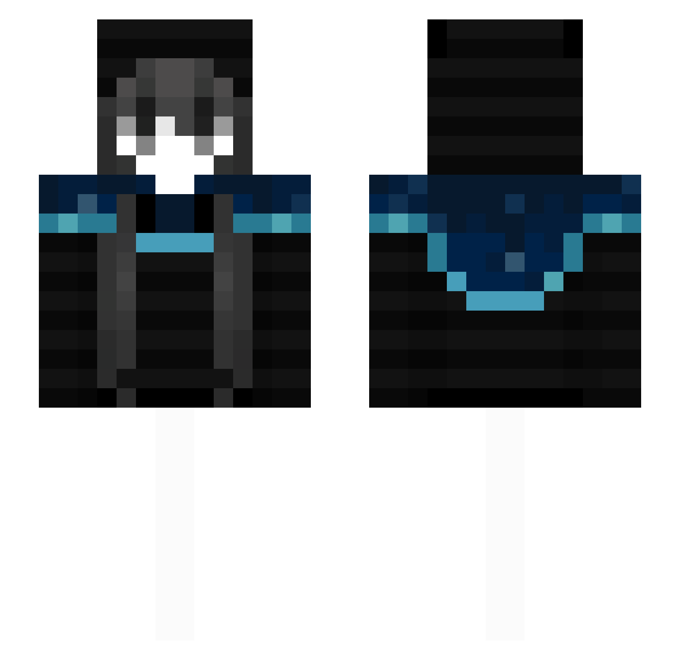 TwT_Two Minecraft skin, front and back view