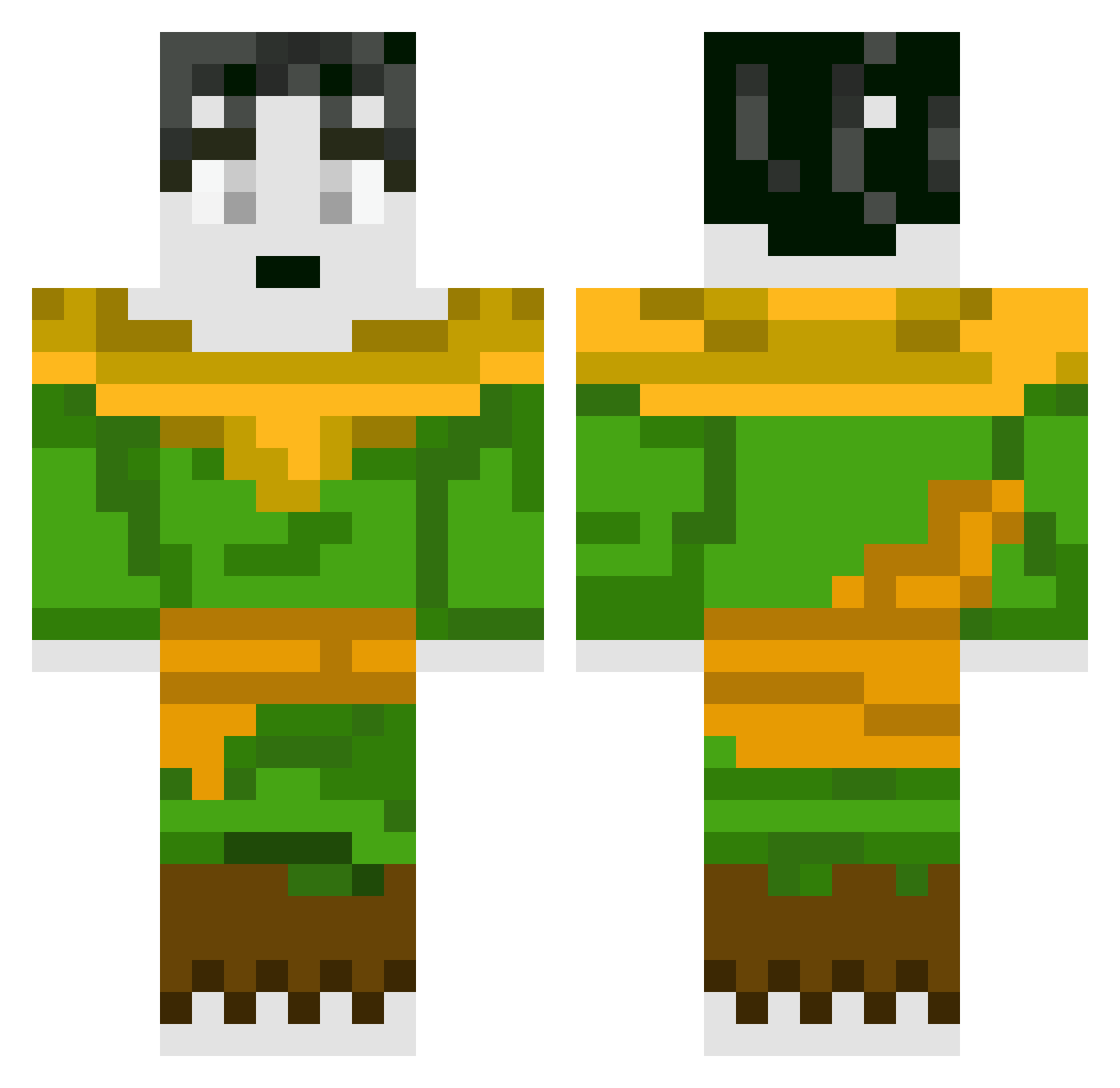 ekivoki Minecraft skin, front and back view