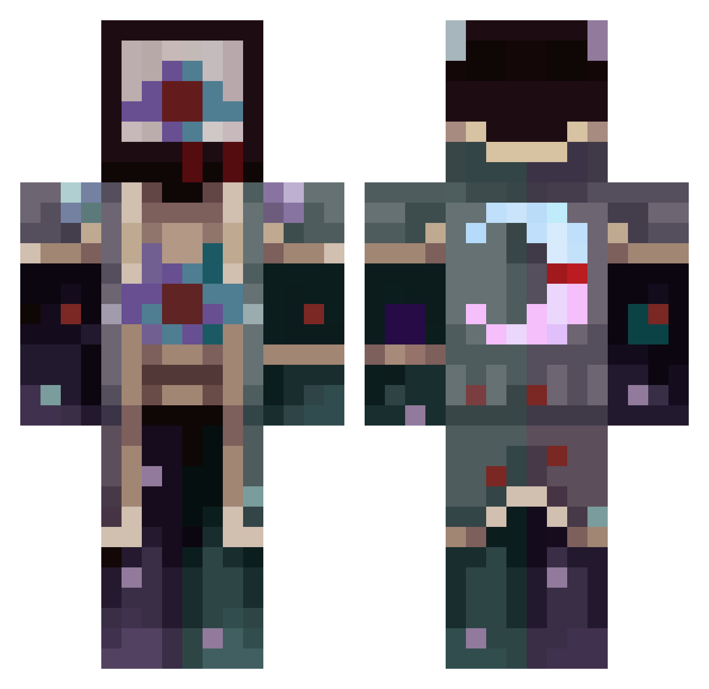 Donkeys405 Minecraft skin, front and back view