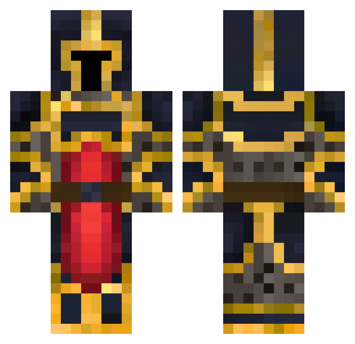 Alessand97 Minecraft skin, front and back view