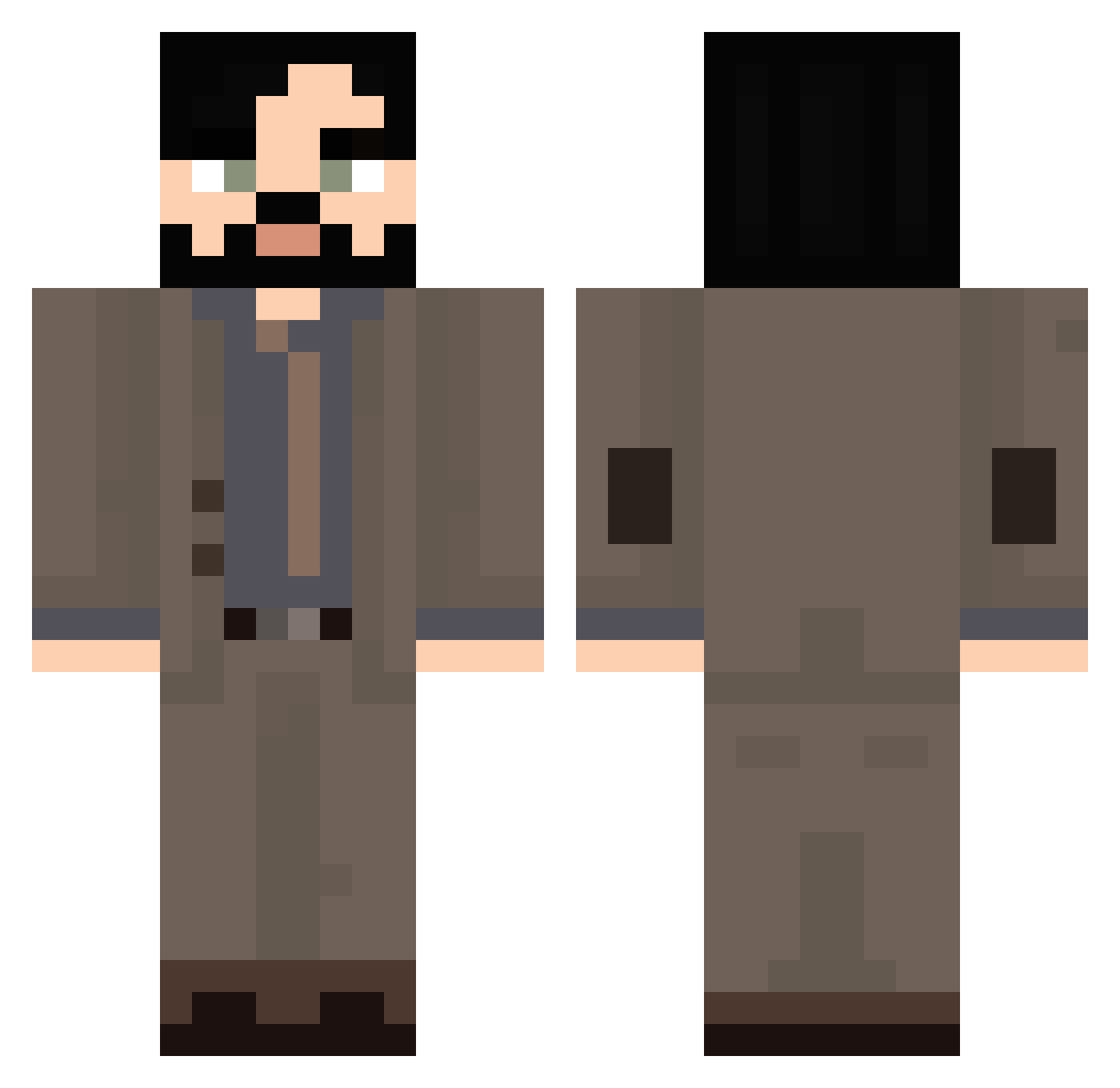 ORANGE9865 Minecraft skin, front and back view