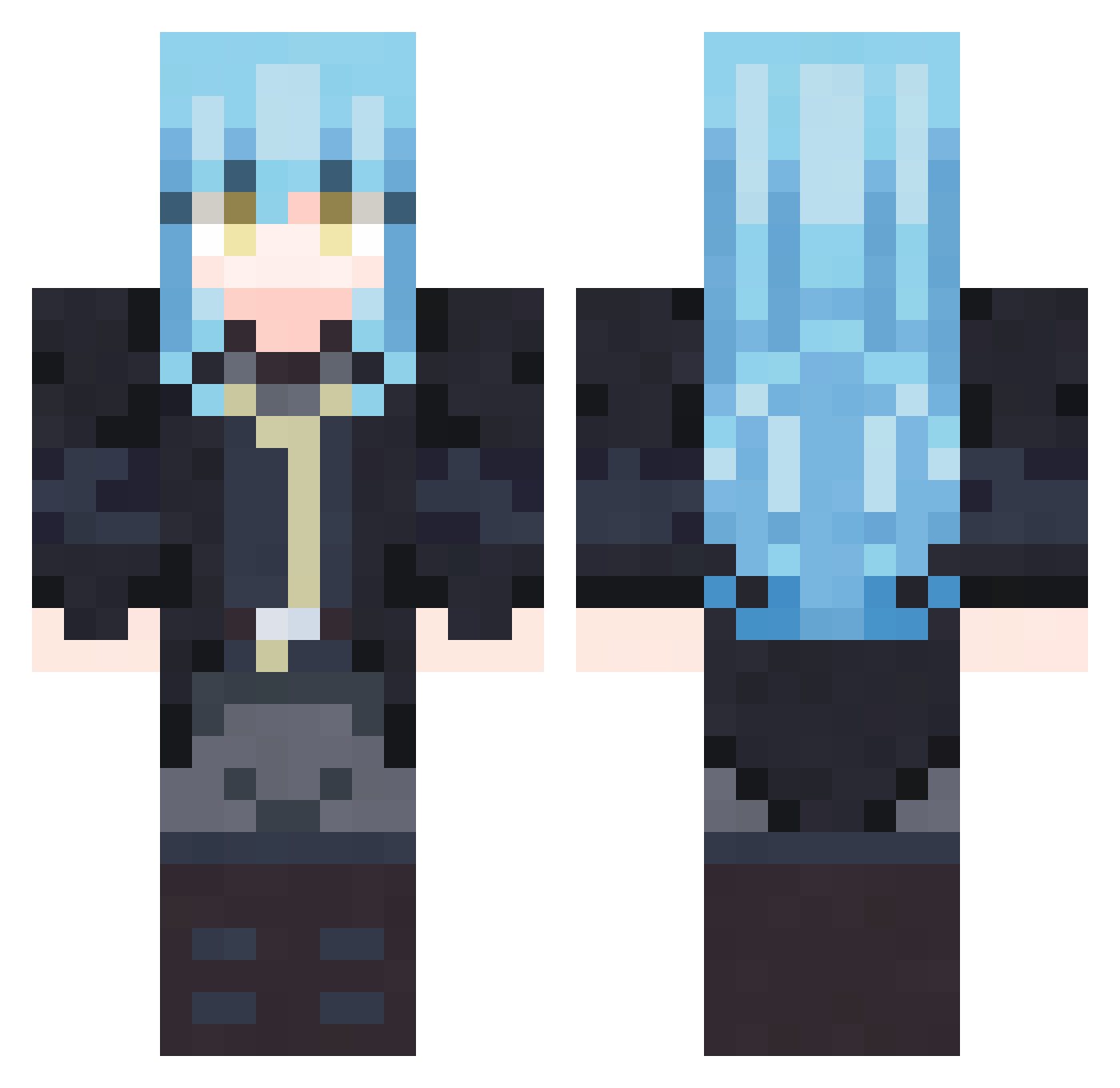 LINUXGLAZER12312 Minecraft skin, front and back view