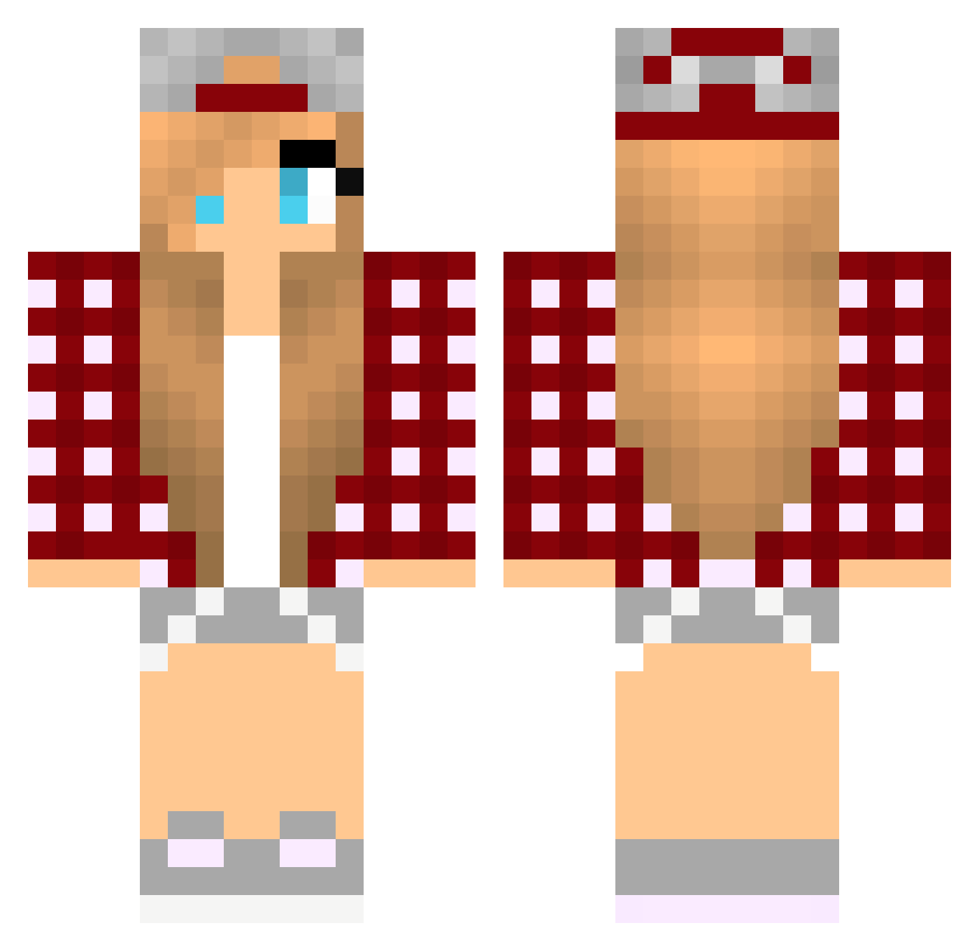 Joline Minecraft skin, front and back view