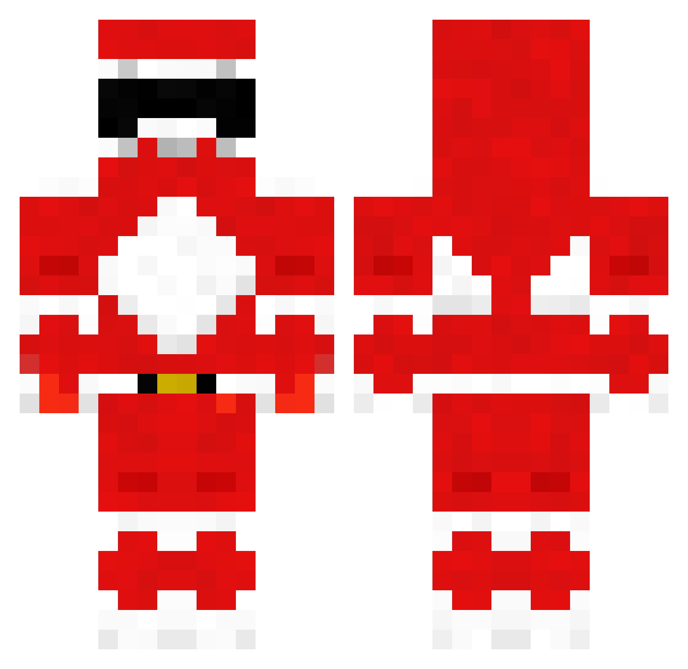 Torments Minecraft skin, front and back view