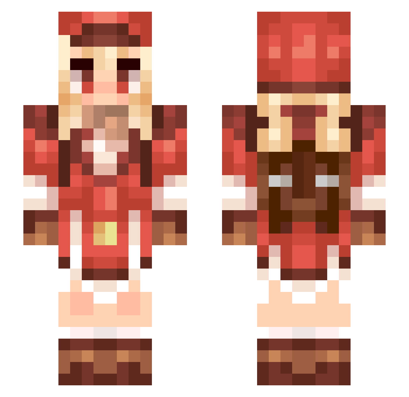GhostieAlice Minecraft skin, front and back view
