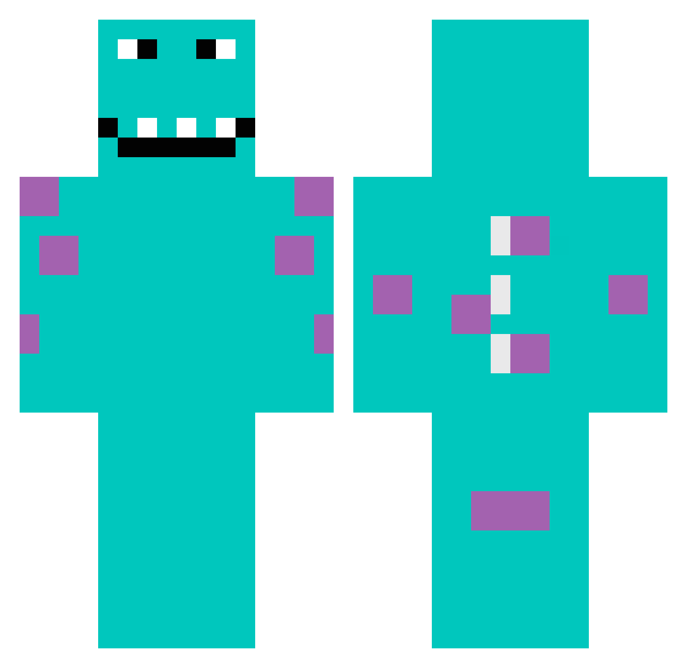 Medregal Minecraft skin, front and back view