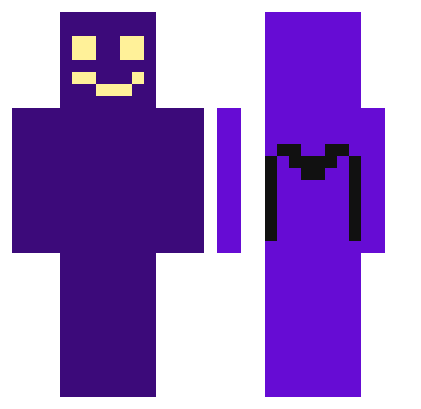 Matiasdak Minecraft skin, front and back view