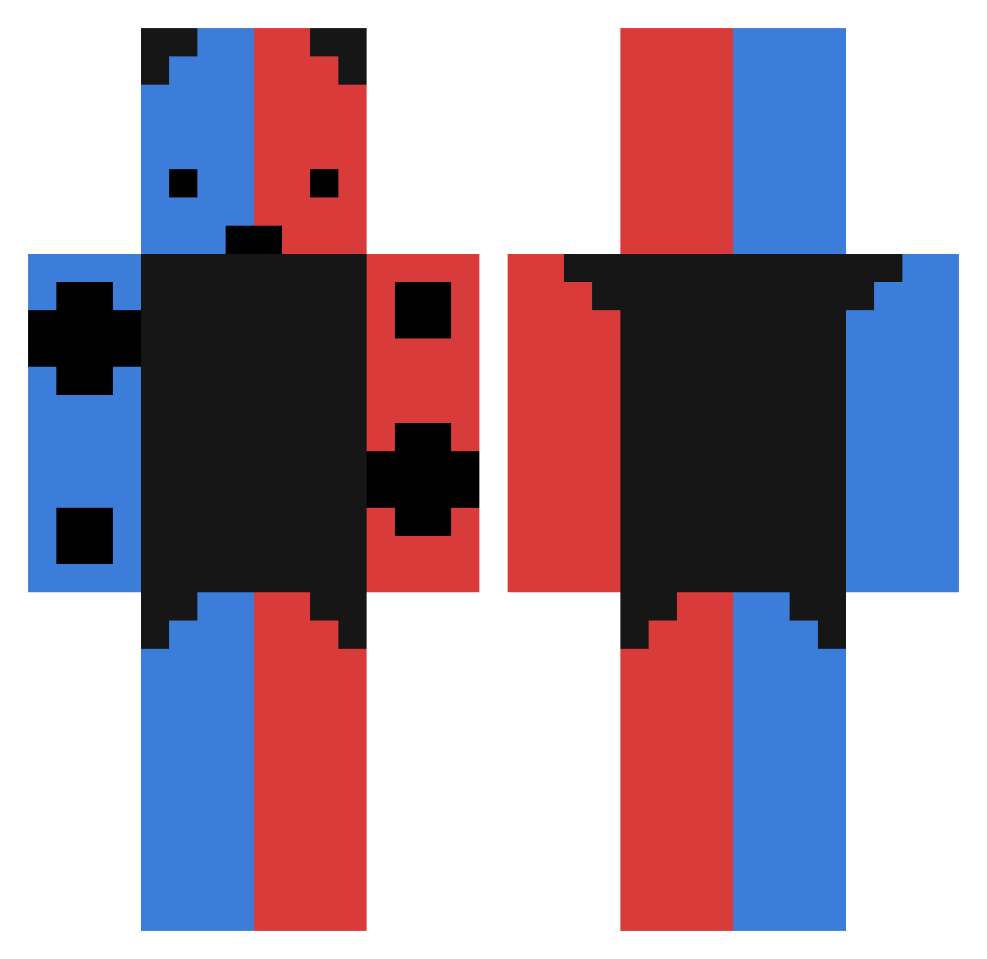 hoohoochoi Minecraft skin, front and back view