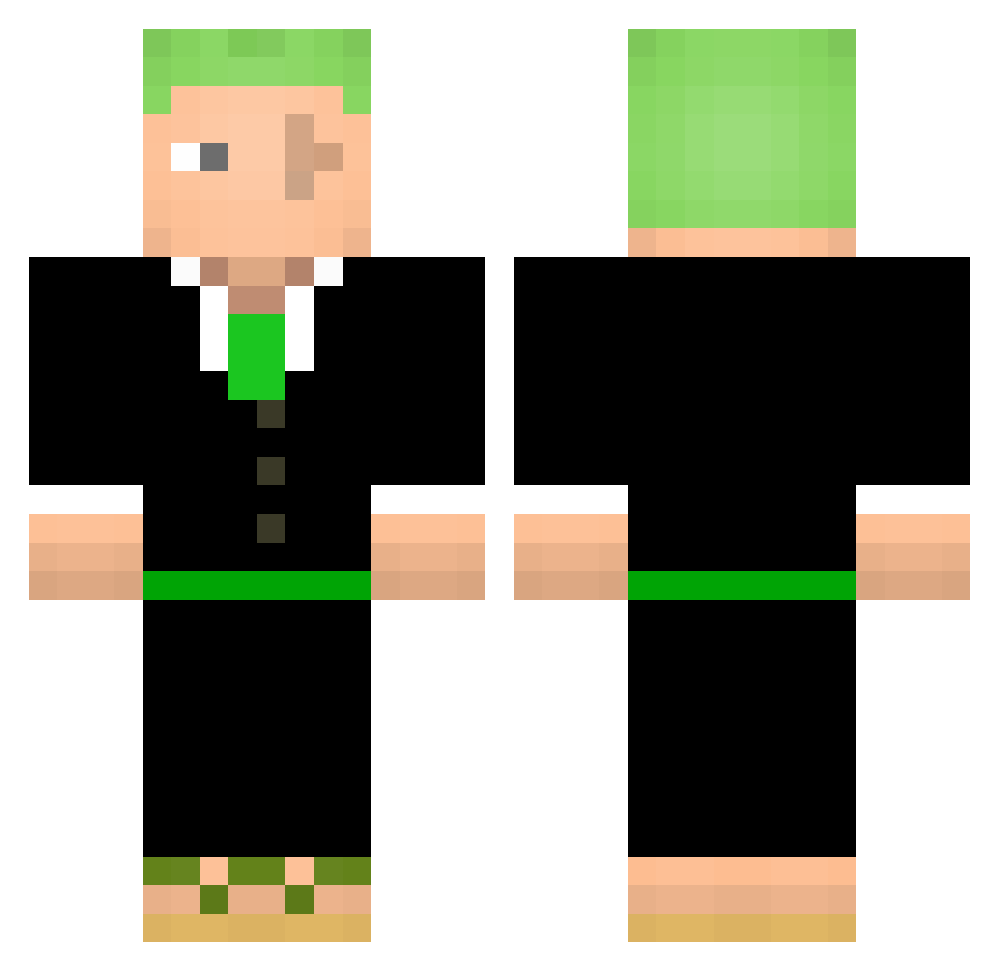 YORIMANCER Minecraft skin, front and back view