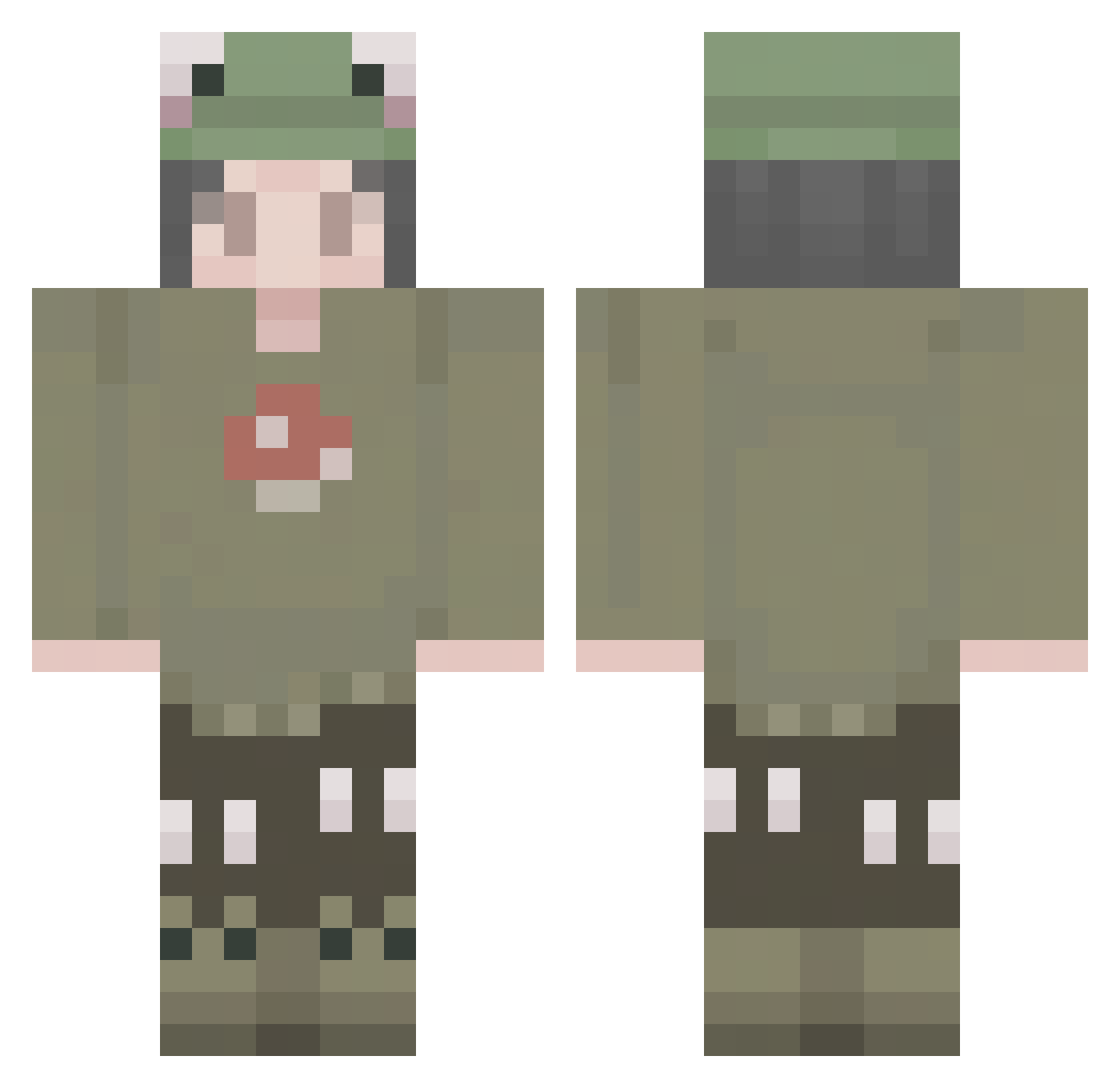 ZAT000 Minecraft skin, front and back view