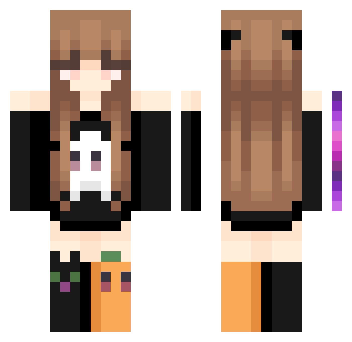 TrxshTaterr Minecraft skin, front and back view