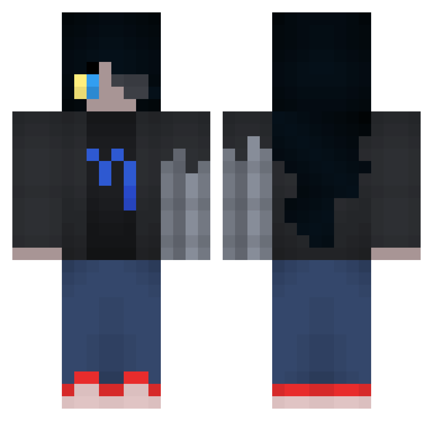 shadowPotentate Minecraft skin, front and back view