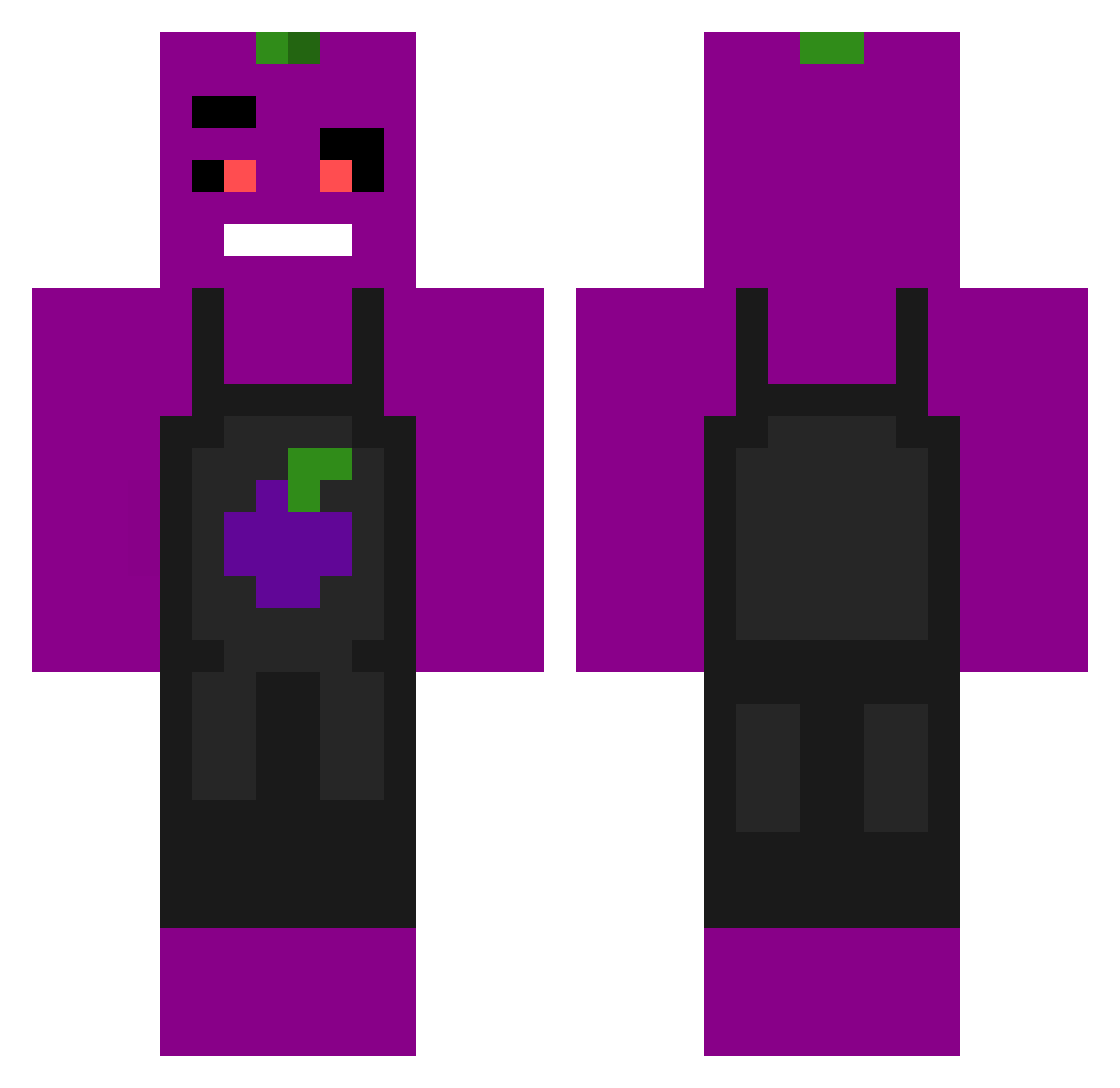 DronkenDruif Minecraft skin, front and back view