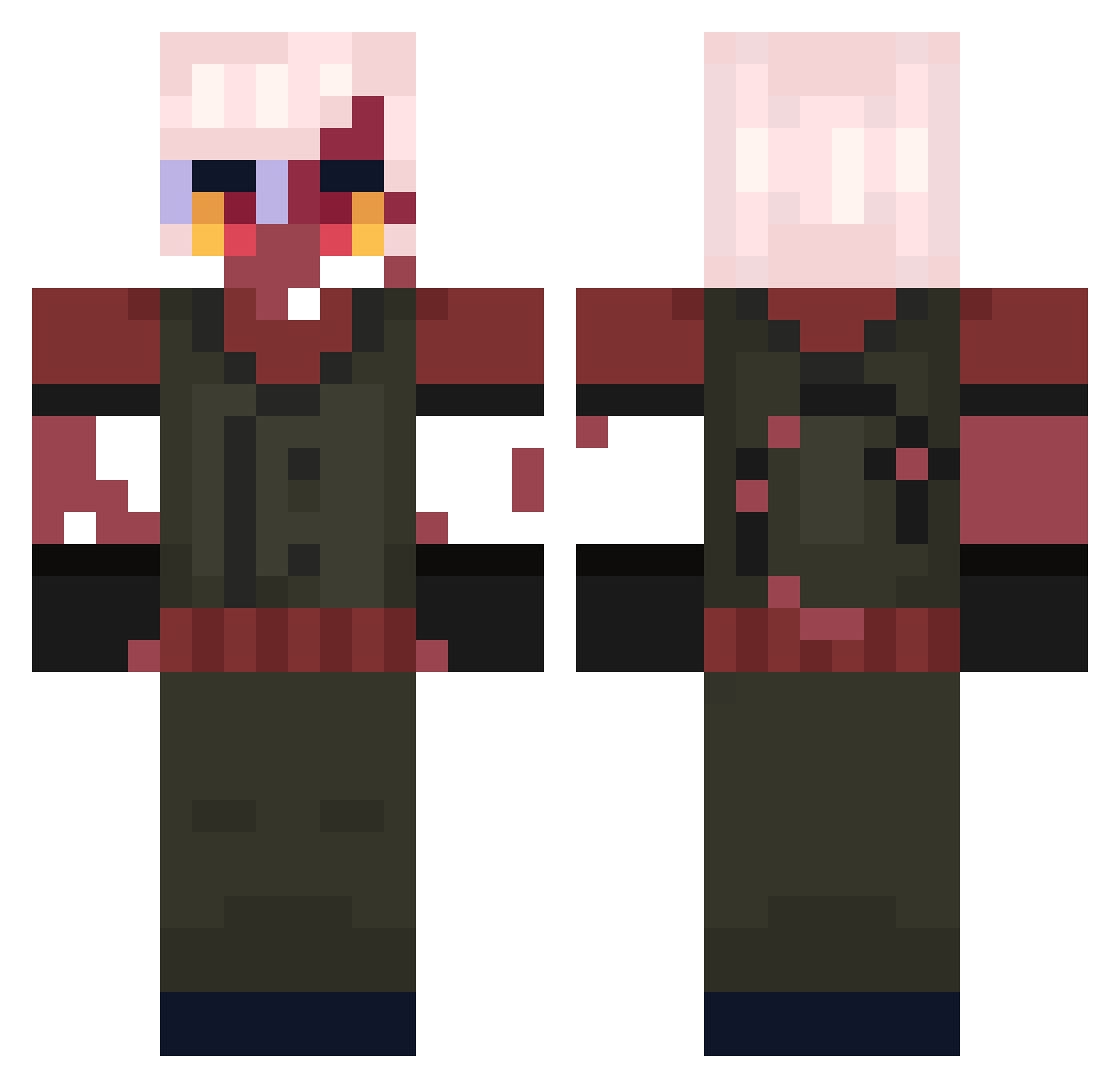 Ruzki_ Minecraft skin, front and back view