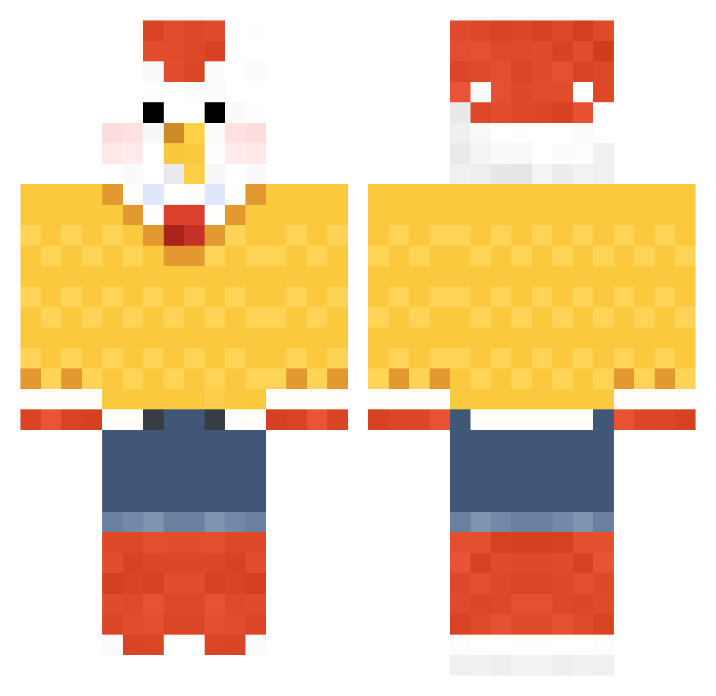 sonic__wave Minecraft skin, front and back view