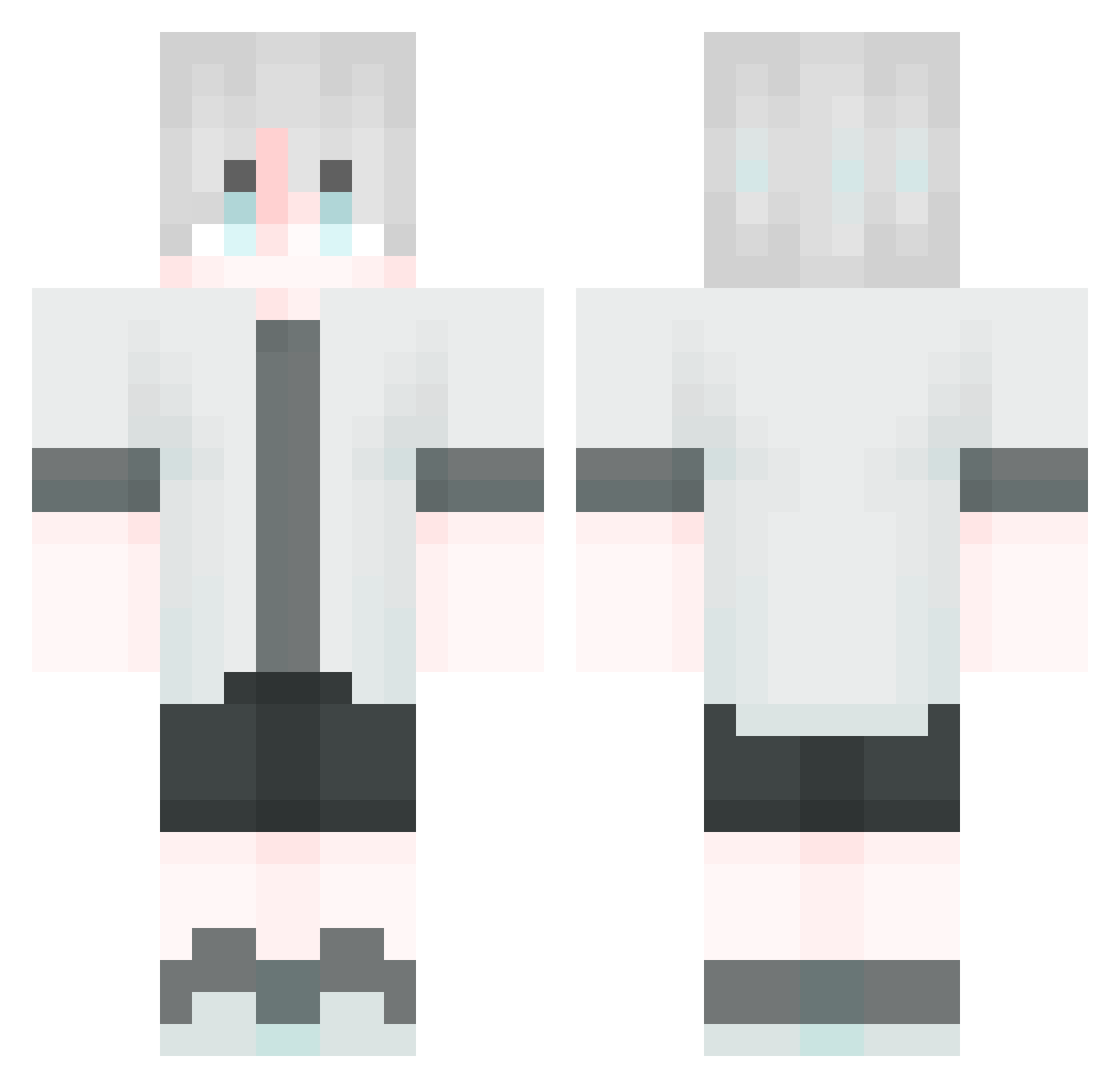 saveking Minecraft skin, front and back view