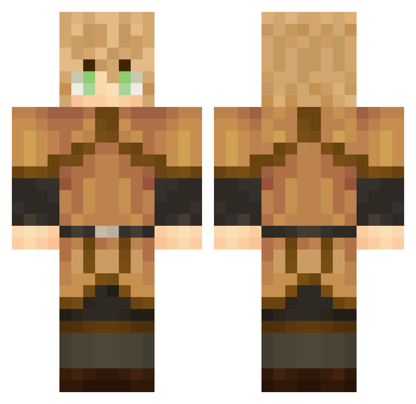Thuumaz Minecraft skin, front and back view