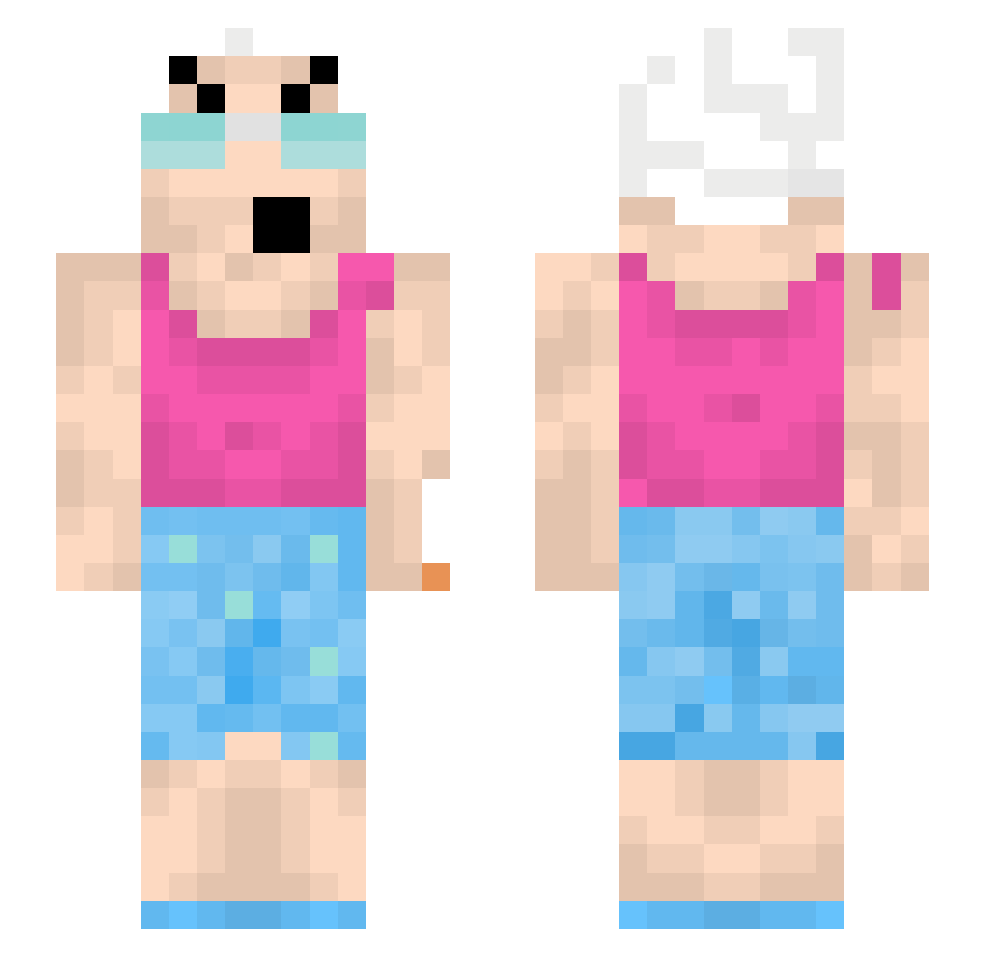 Alex2064 Minecraft skin, front and back view