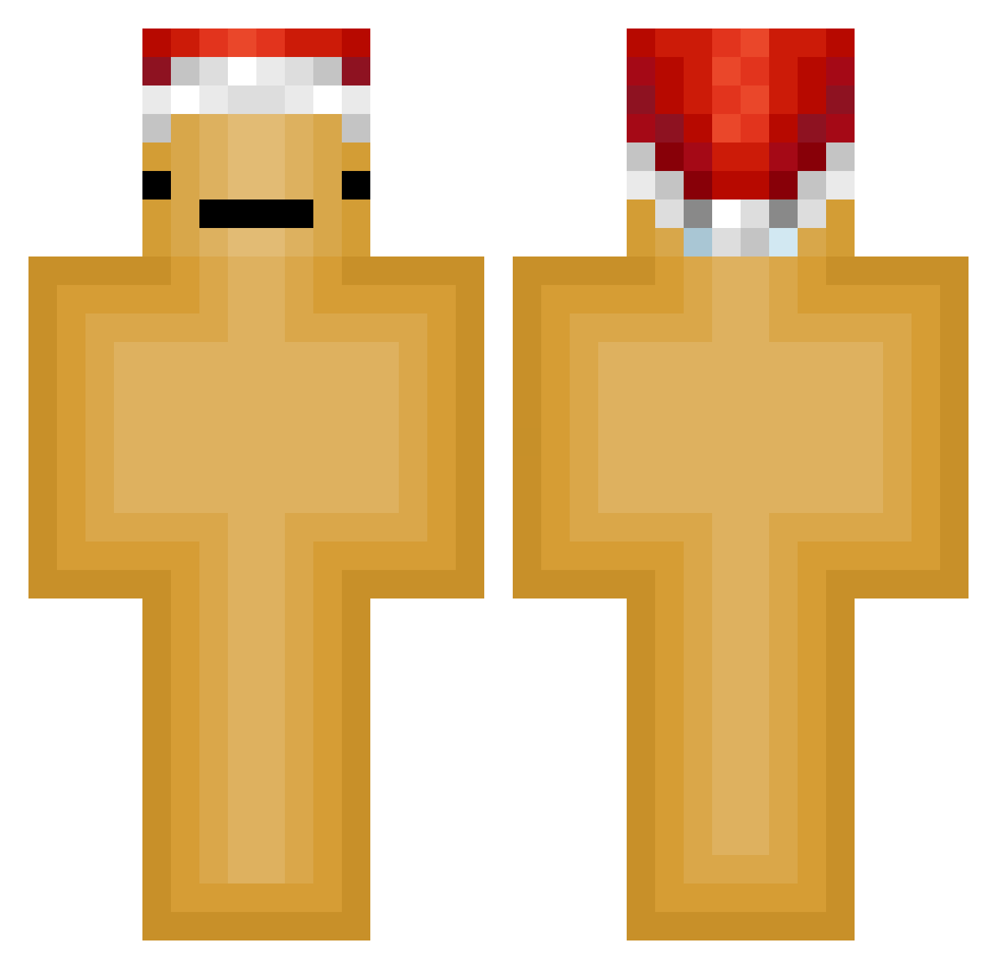 Etho12X Minecraft skin, front and back view