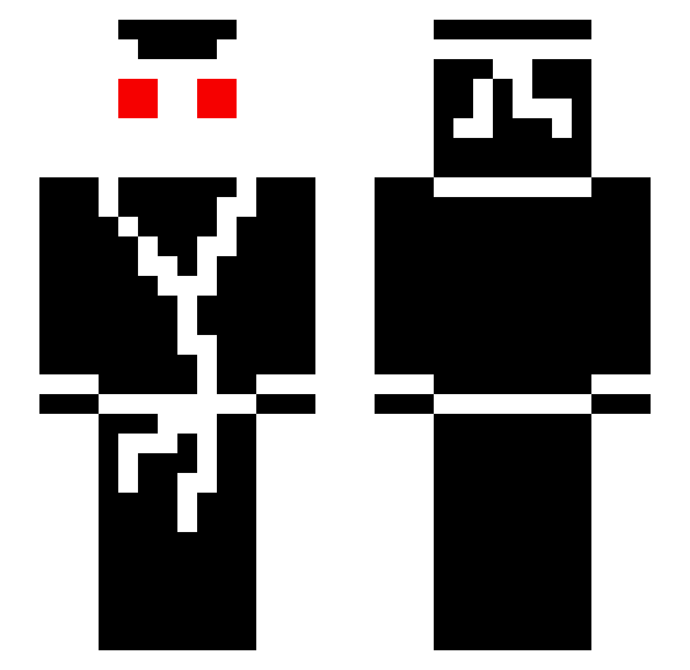 Sculkyboi Minecraft skin, front and back view